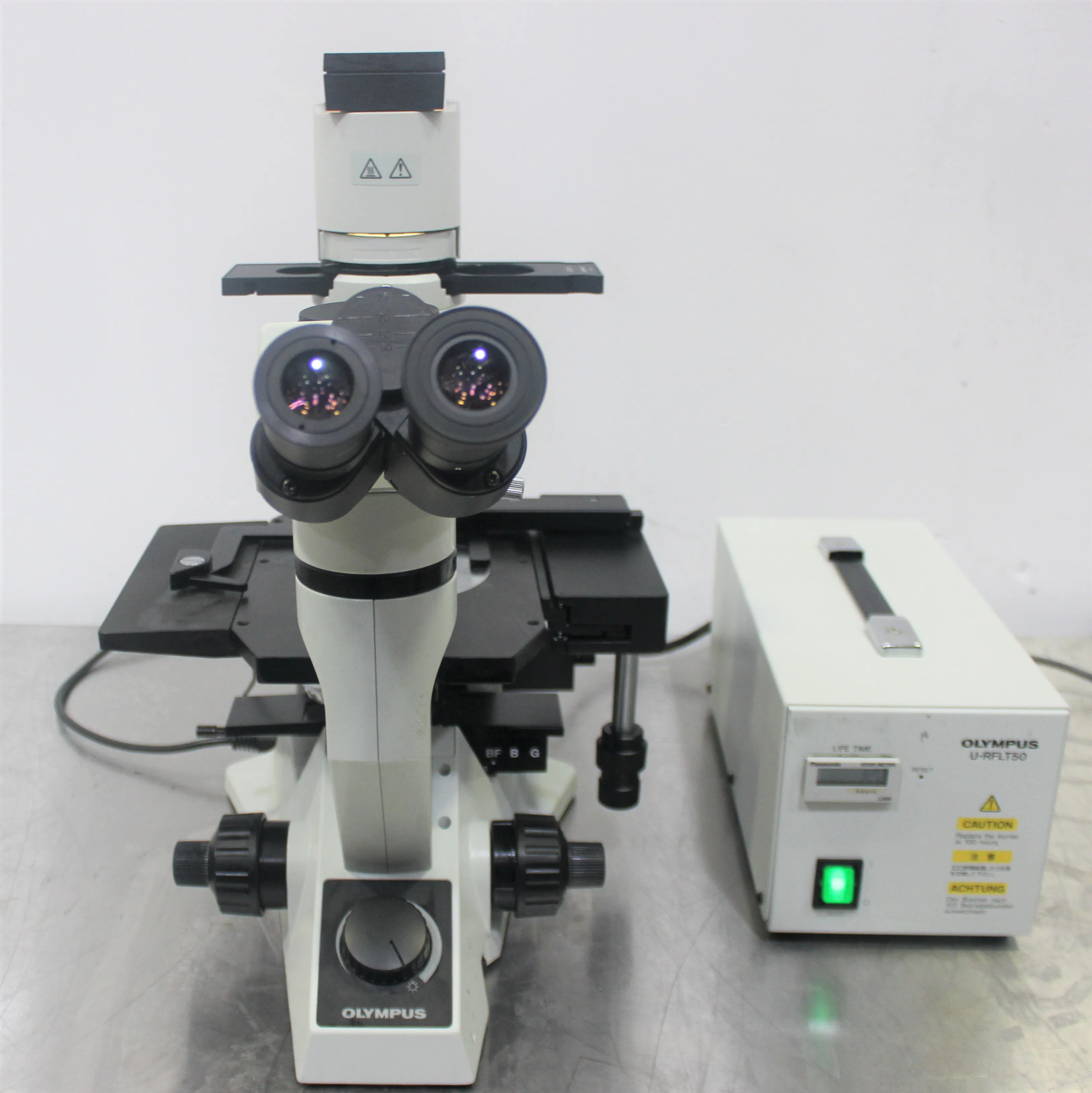 Olympus CKX41SF/ U-RFLT50-100 Inverted Microscope with Fluorescence Imaging System