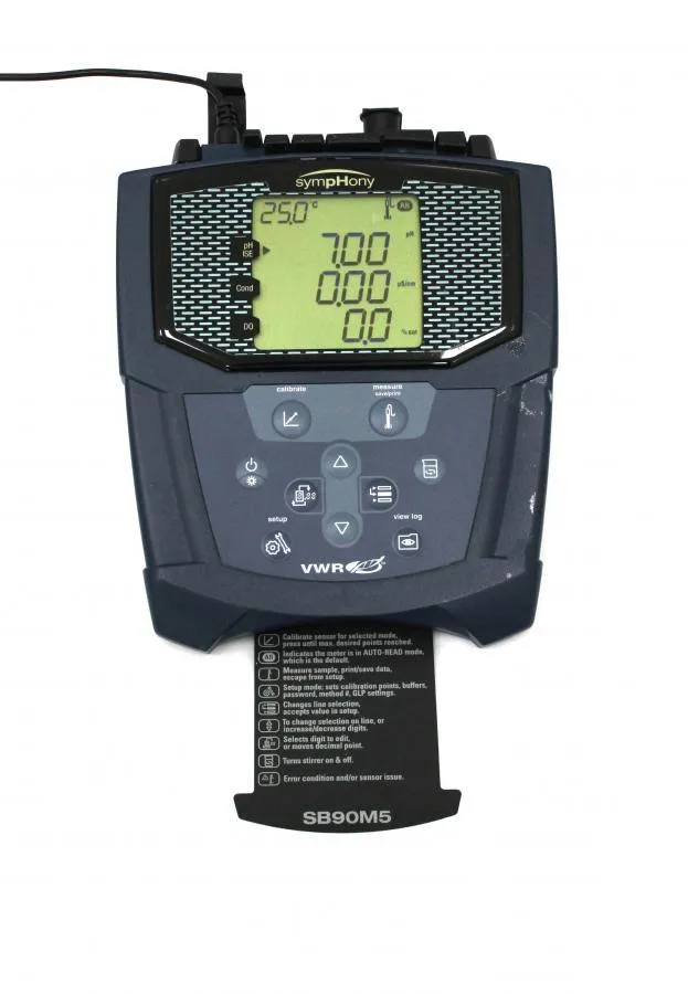 VWR Benchtop sympHony Meter pH model: SB90M5