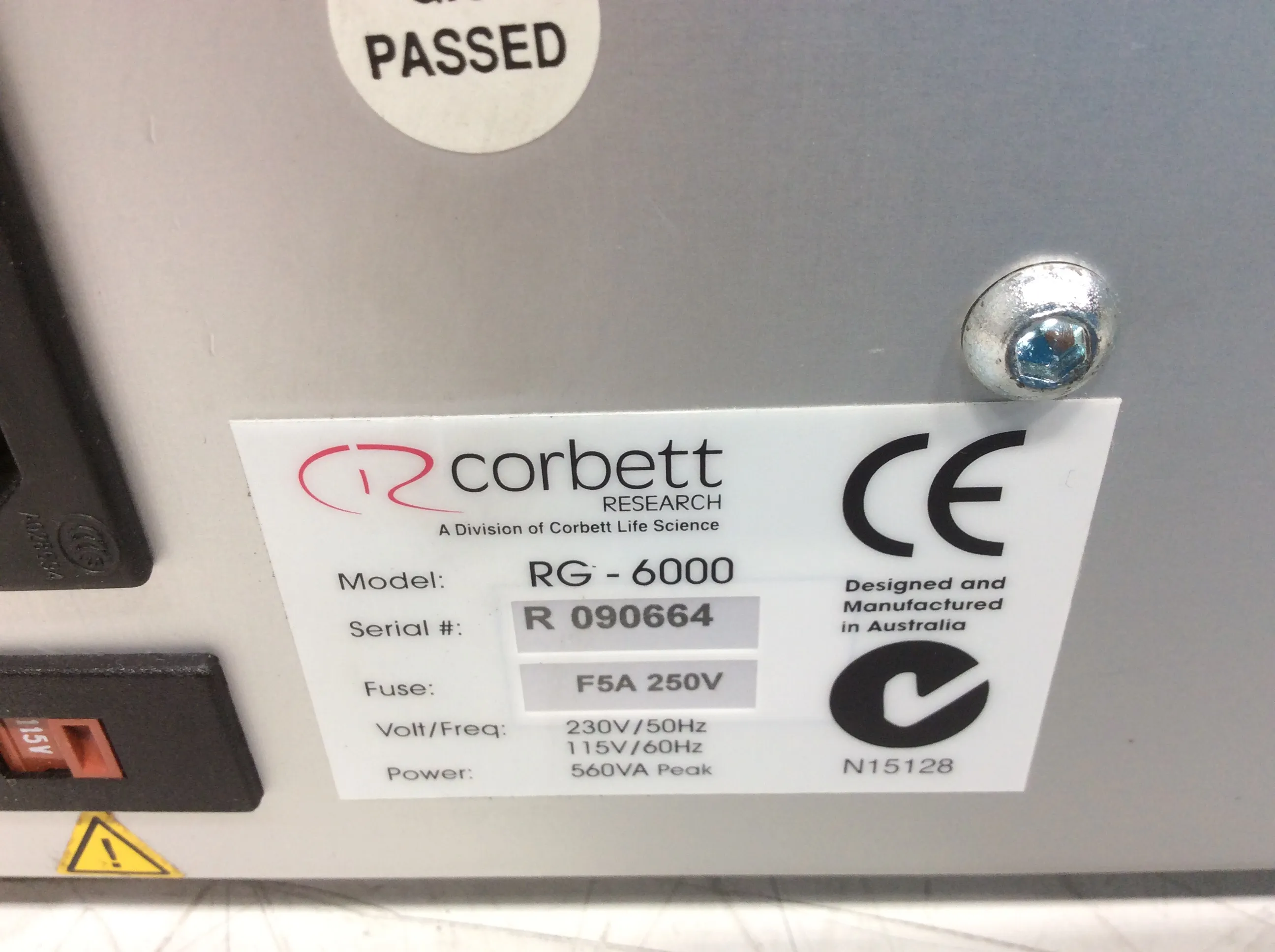 Used Corbett Research RG-6000 Real-Time Rotary Analyzer PCR 5 Plex