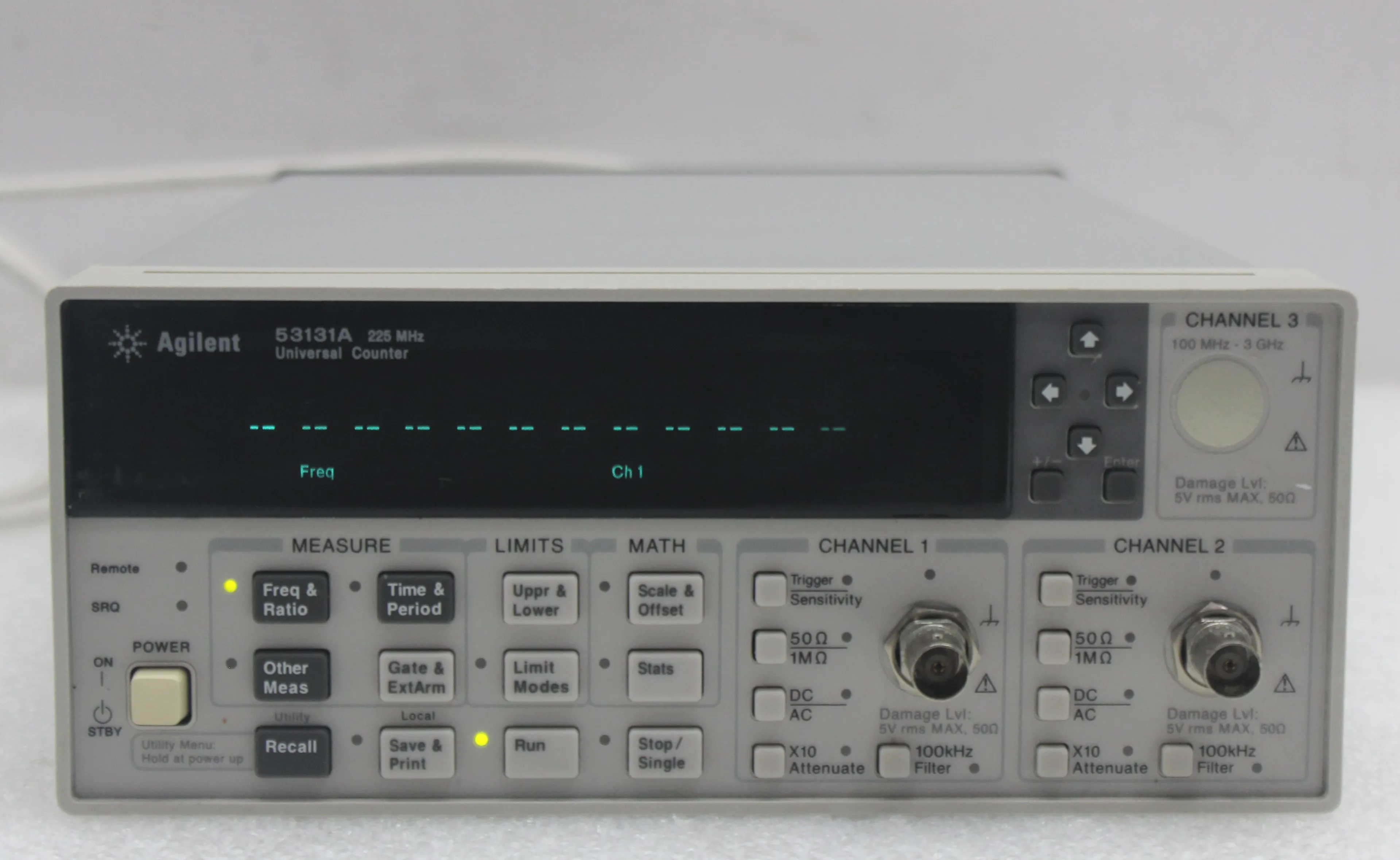 Refurbished Agilent 53131A 225 MHz 2-Channel Frequency Counter