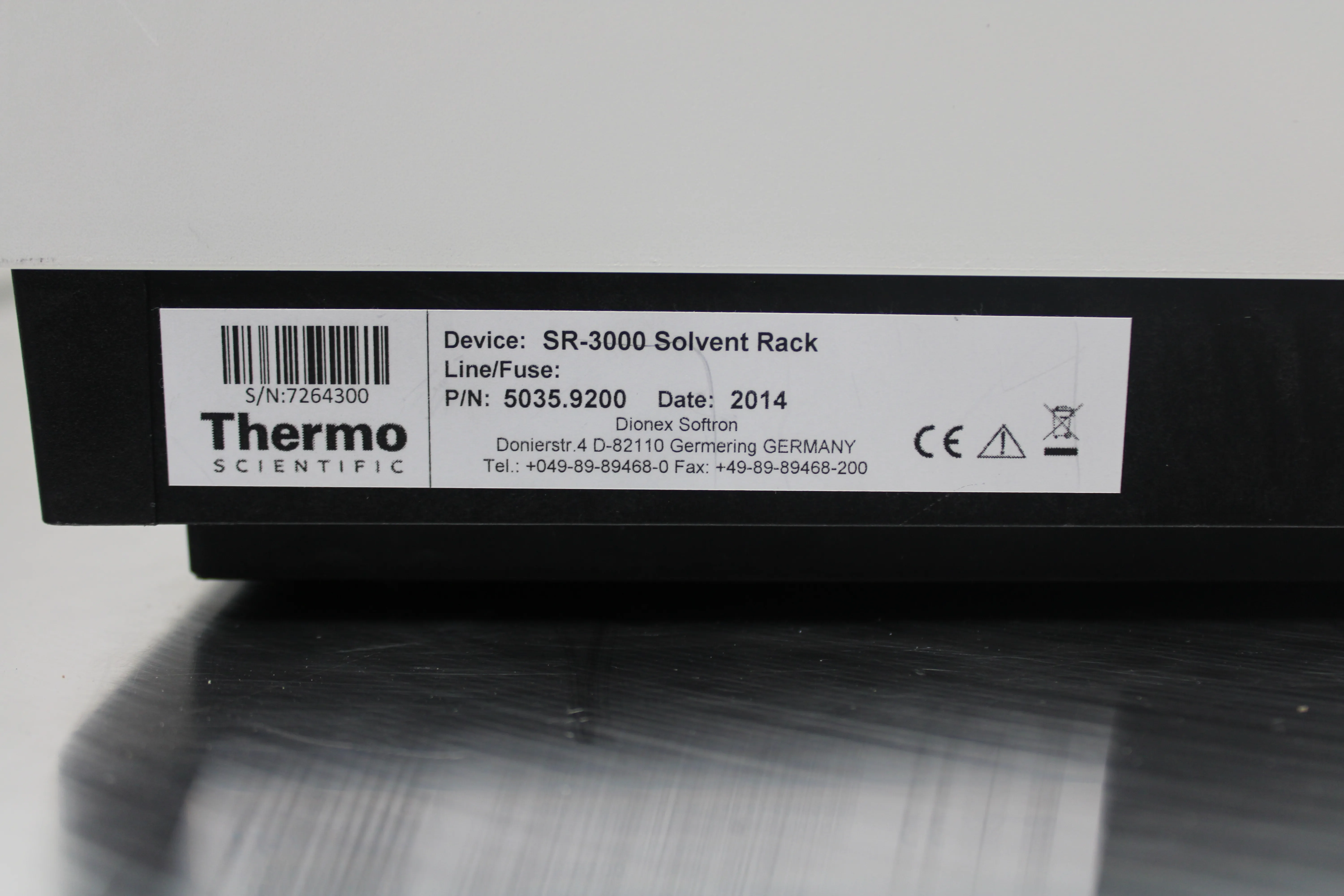 Thermo Scientific UltiMate 3000 Solvent Rack SR-3000 5035.9200