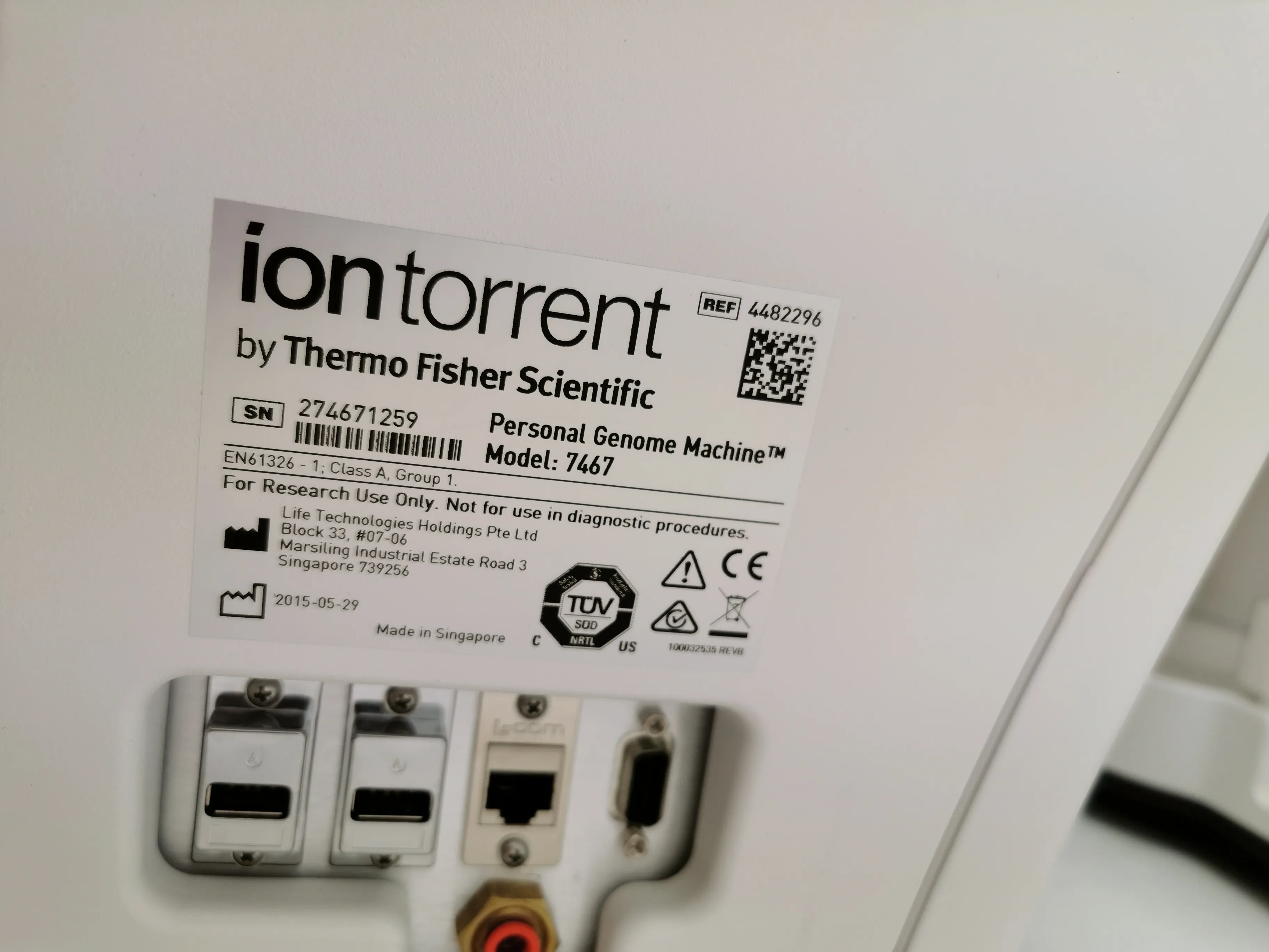 Ion Torrent 7467 Personal Genome PGM System