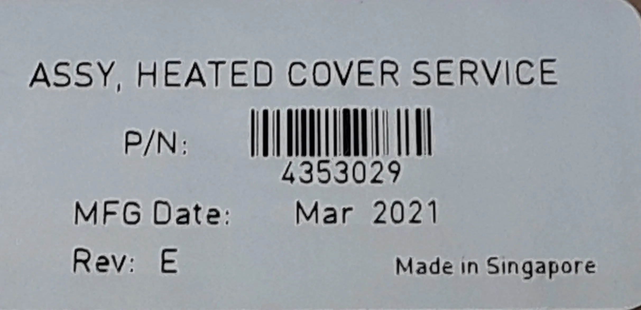 Life Technologies ASSY, HEATED COVER SERVICE 4353029