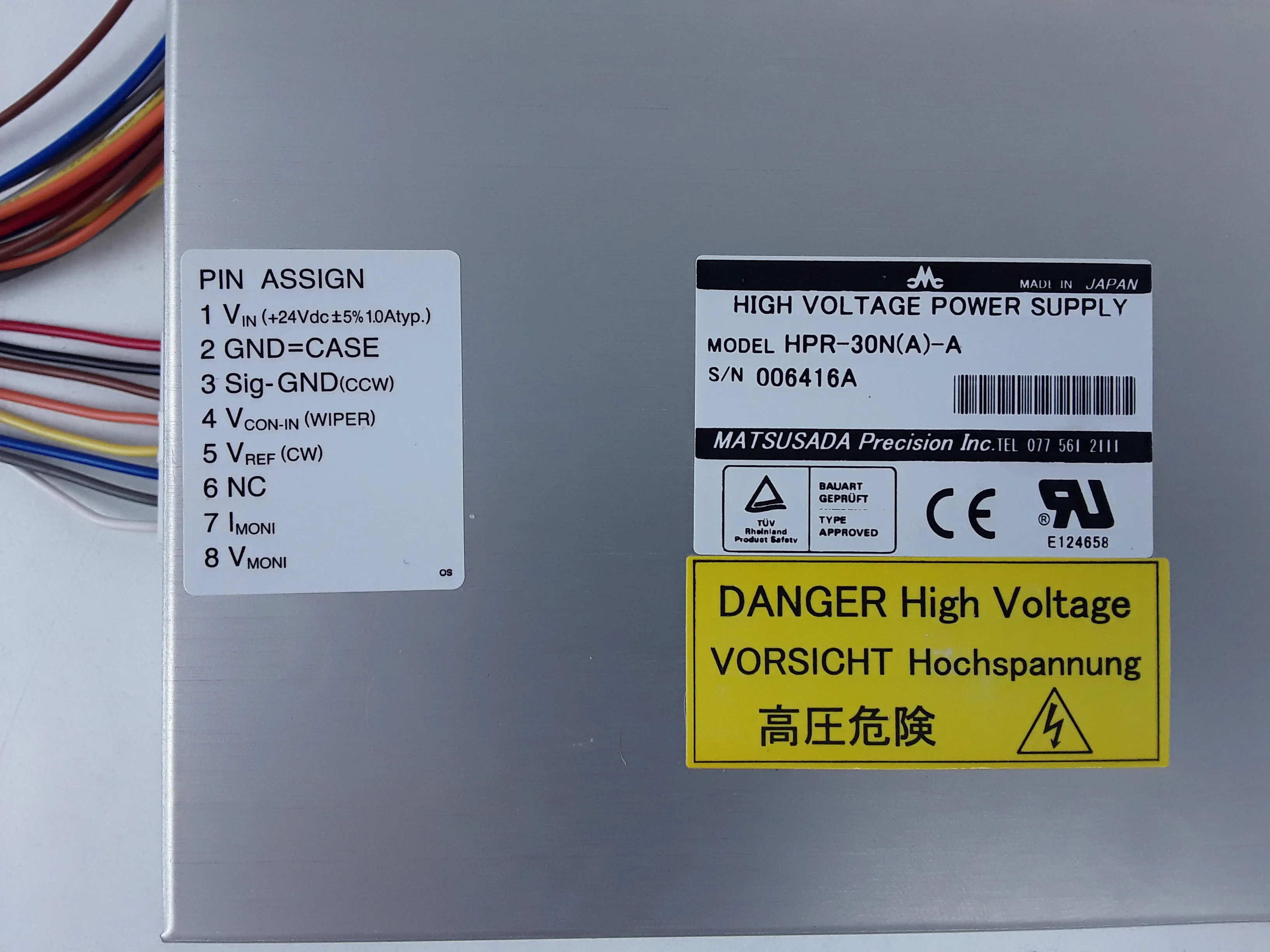 Matsusada High Voltage Power Supply HPR-30N-(A)-A