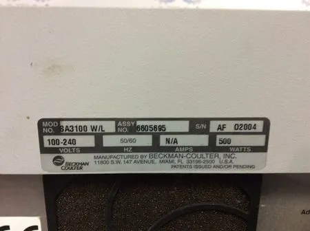 Beckman Coulter SA 3100 Surface Area Analyzer & Pore Size Analyzer with Pfeiffer Duo 2.5 Vacuum Pump