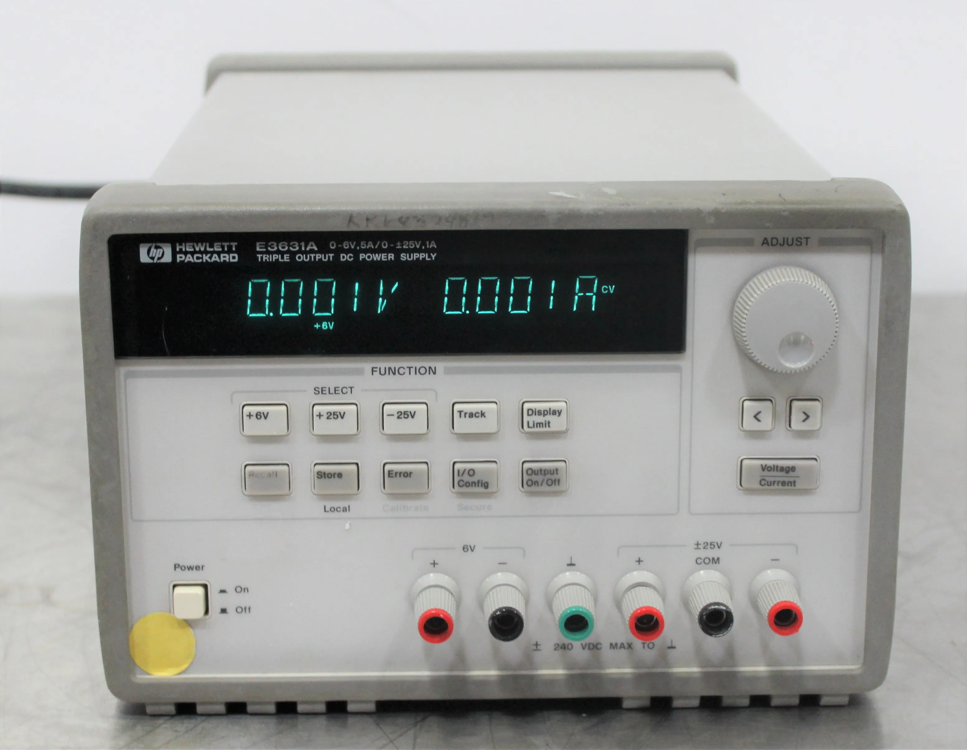 Hewlett Packard E3631A Triple Output DC Power Supply with GPIB and RS-232 Interfaces