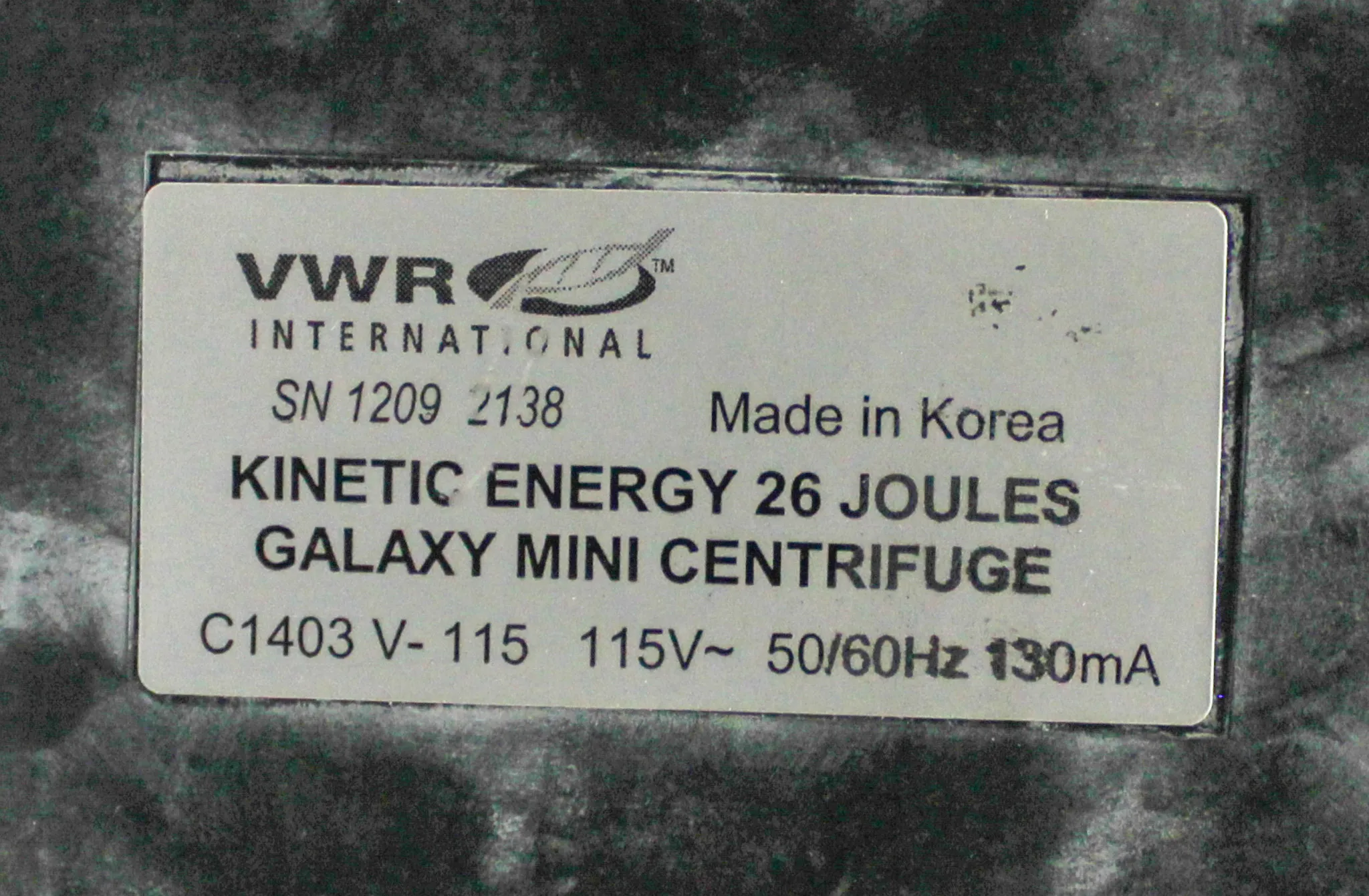 VWR Galaxy MiniStar Microcentrifuge C1413