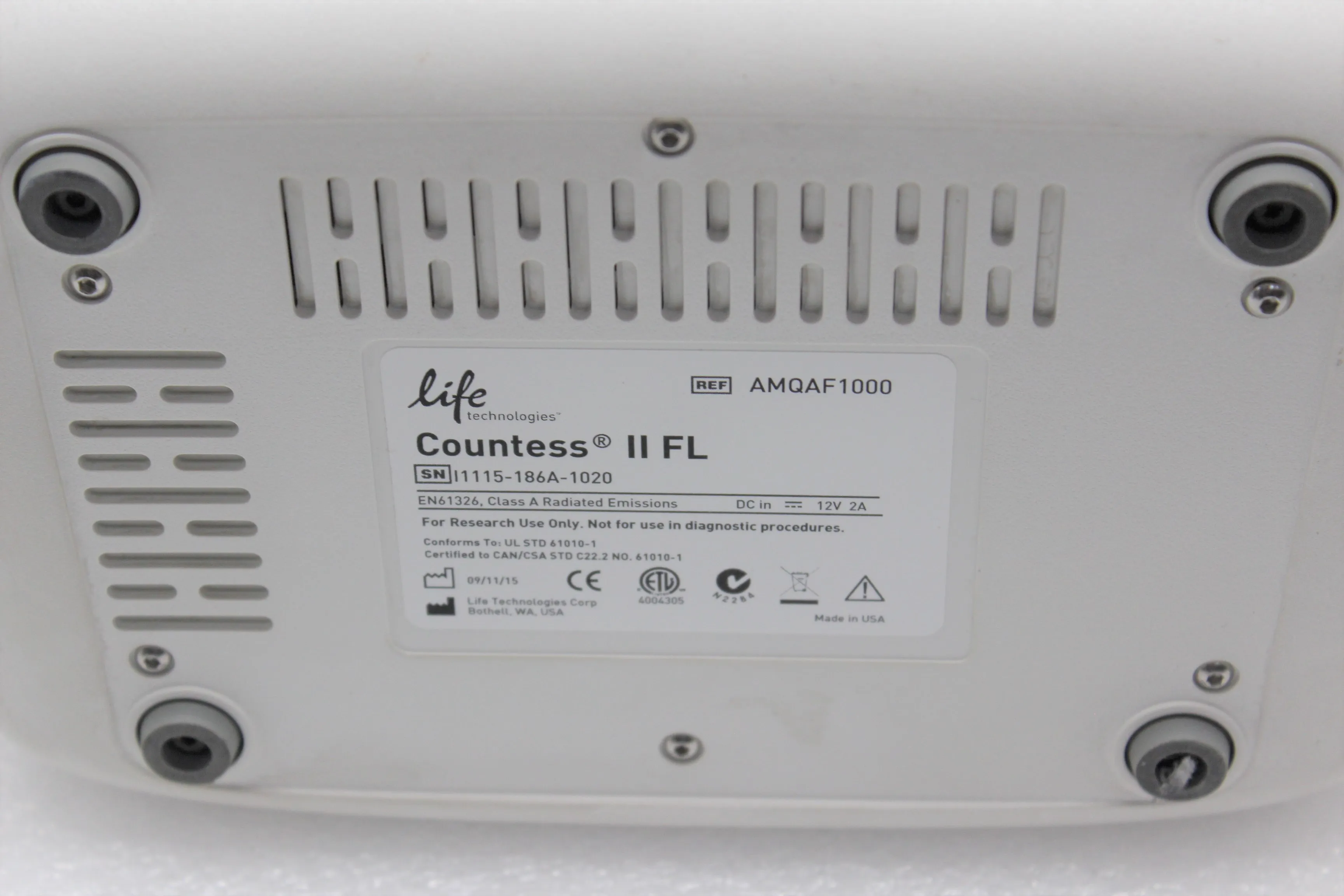 Invitrogen Countess II FL Automated Cell Counter AMQAF1000 Used