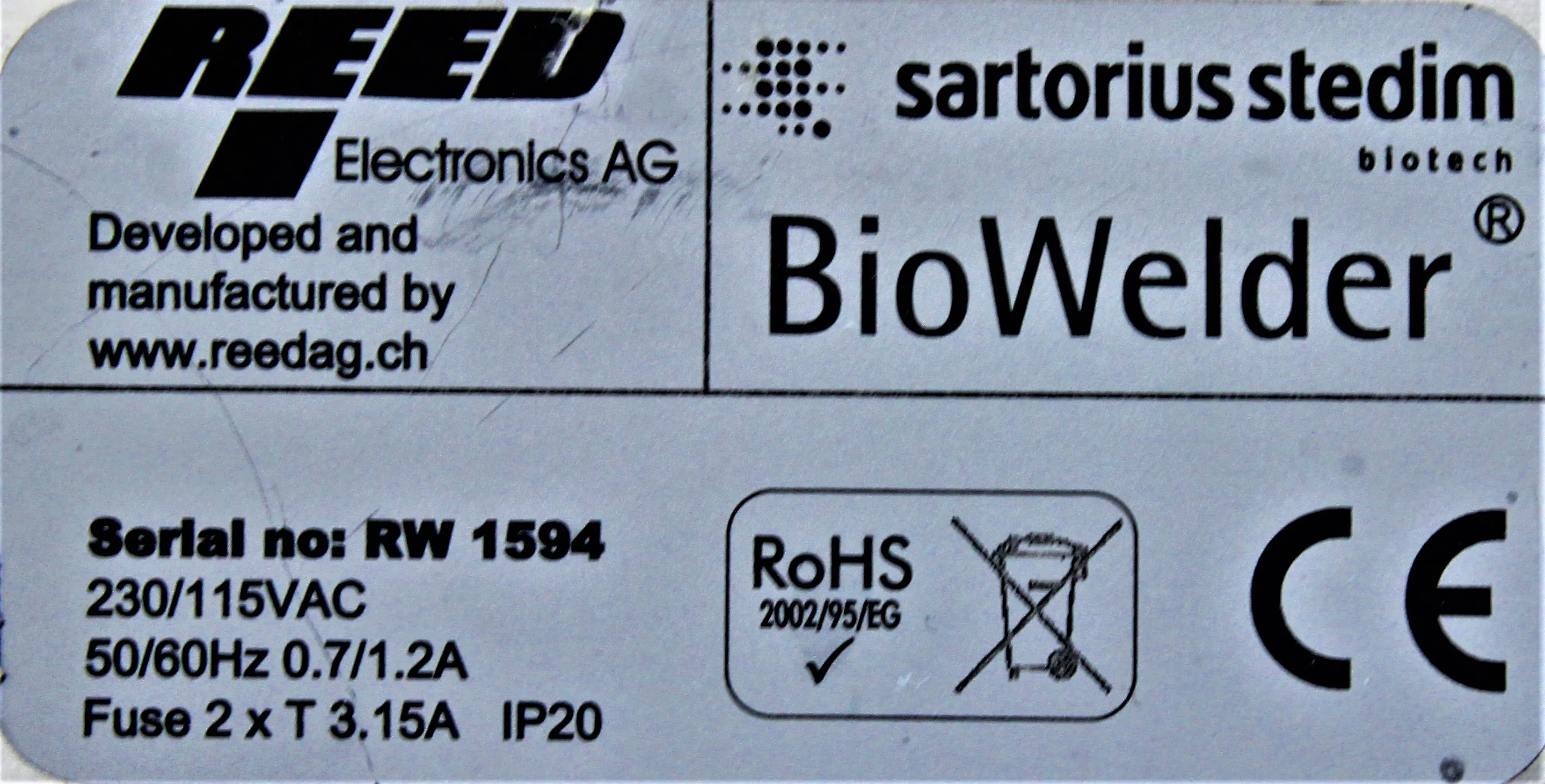 Used Sartorius Stedim 16370 Thermoplastic Tube Welder