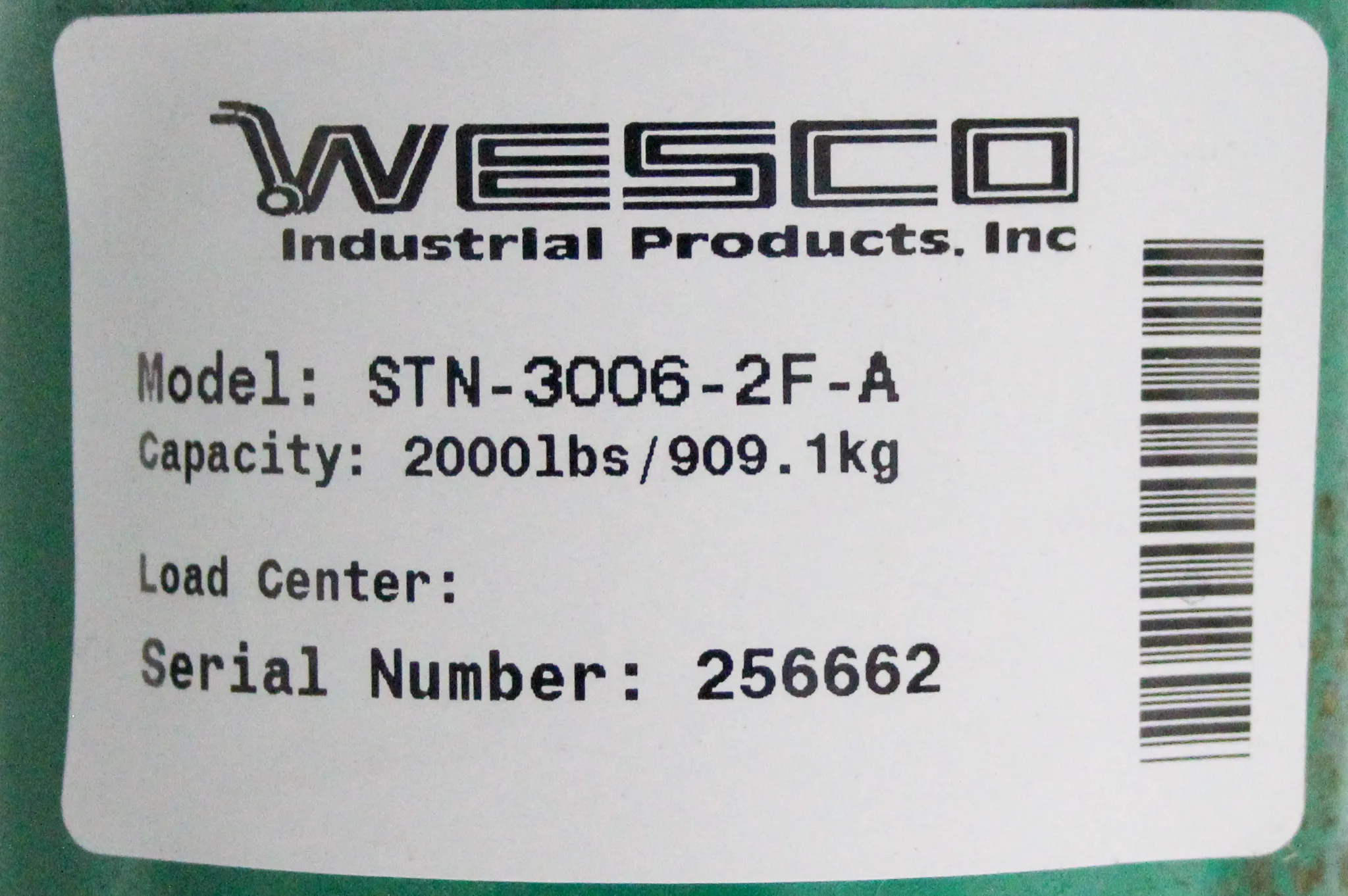 Wesco Lexco 2000lb Hydraulic Foot Operated Lift Table, P/N STN-3006-SF-A