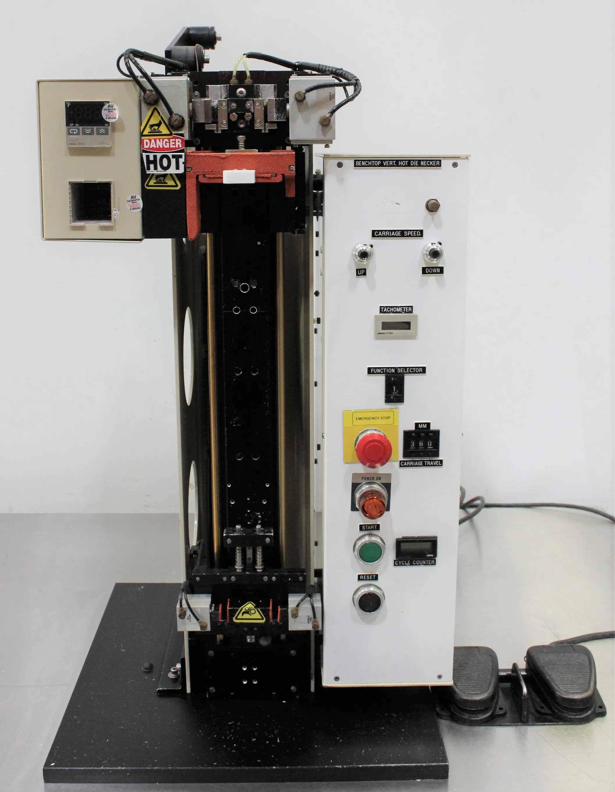 Custom Vertical Hot Die Necker - Laboratory Equipment