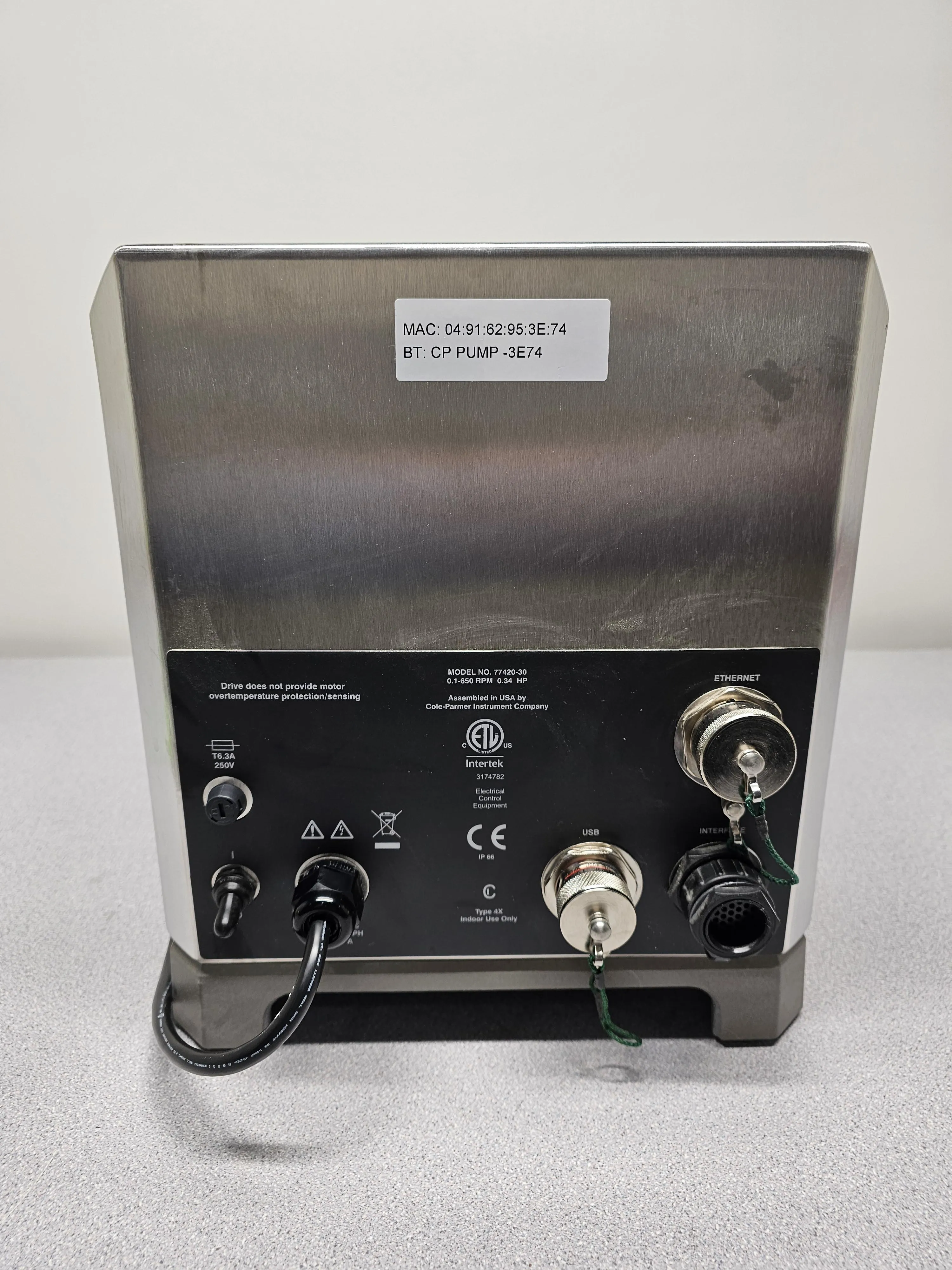 Used Cole Parmer MasterFlex I/P Peristaltic Pump 77420-30