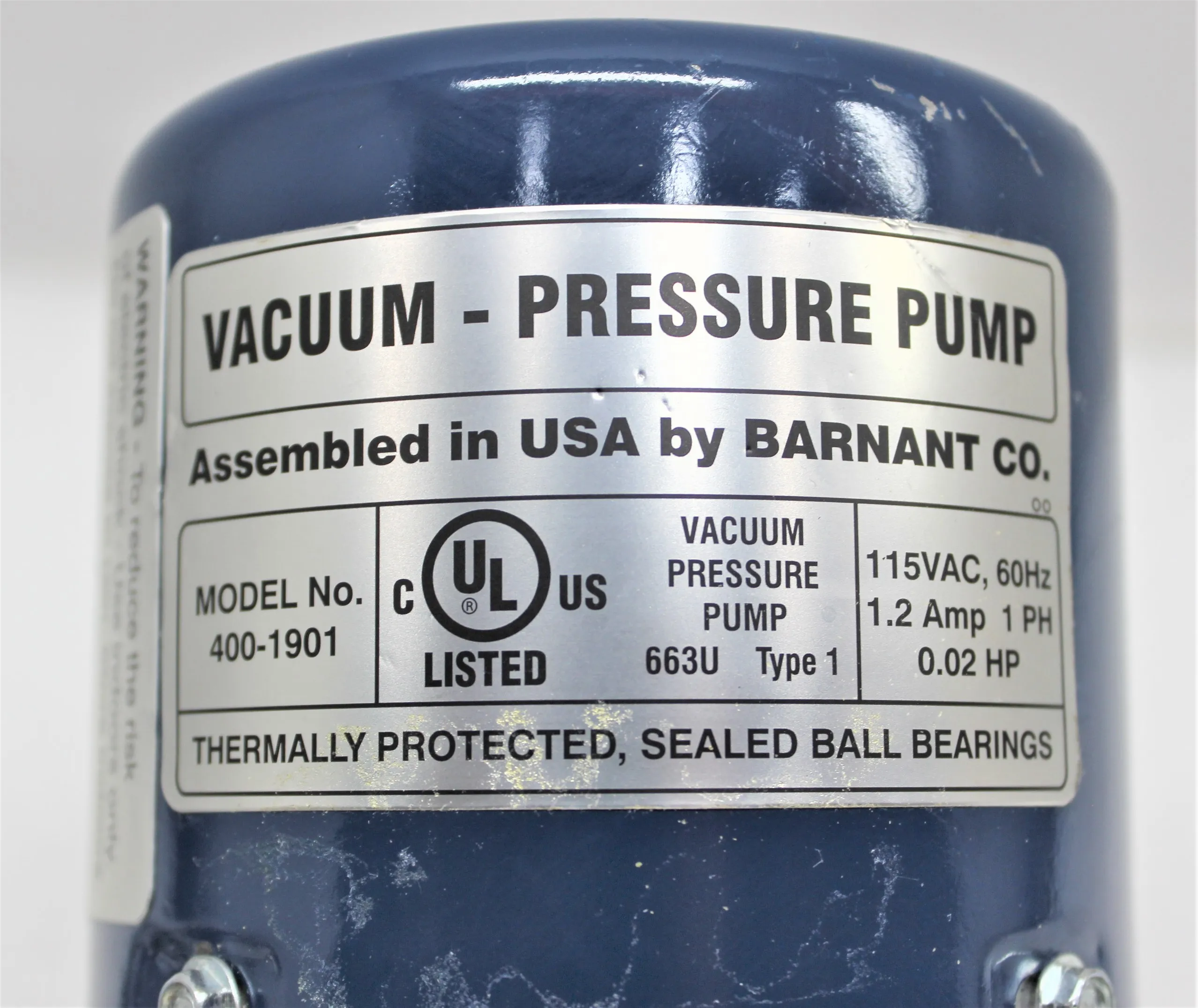 Barnant Vacuum Pressure Pump Model 400-1901