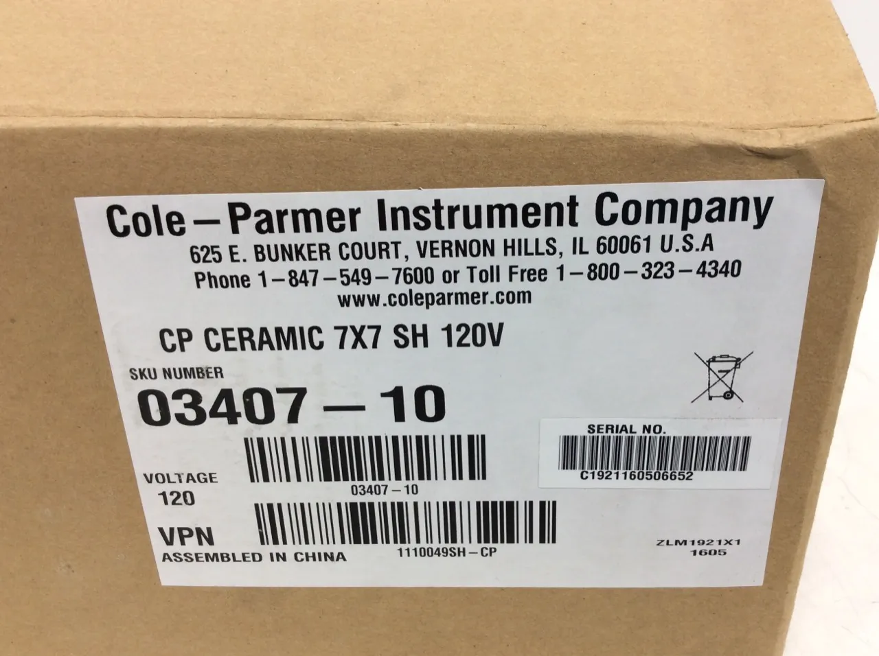 Cole Parmer StableTemp Cat. 03407-10 Heated Stir Plate, New other