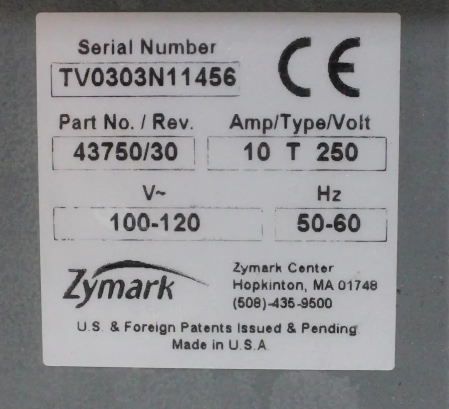 Zymark TurboVap LV Evaporator 43750/30