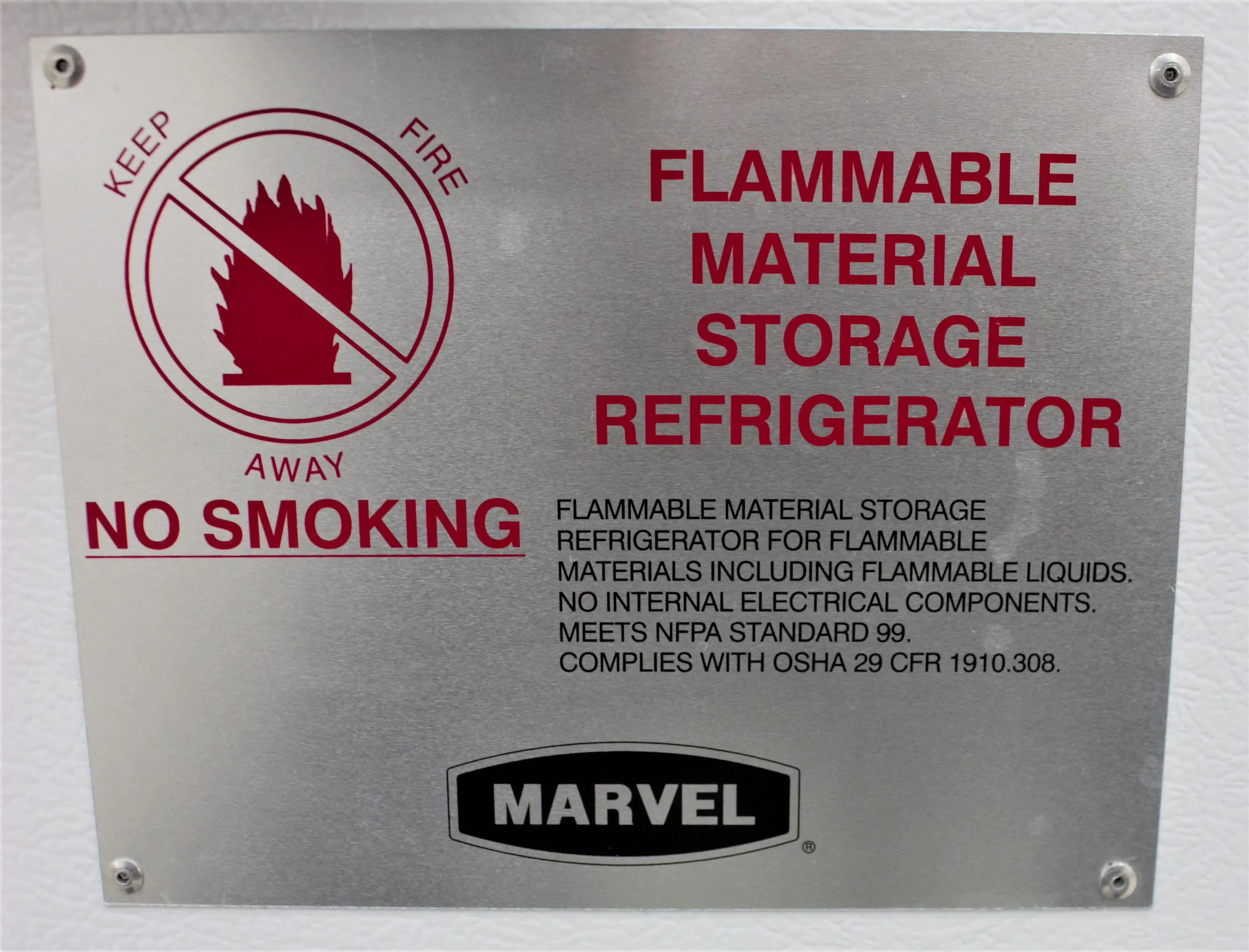 Marvel Scientific Under-Counter Flammable Material Refrigerator