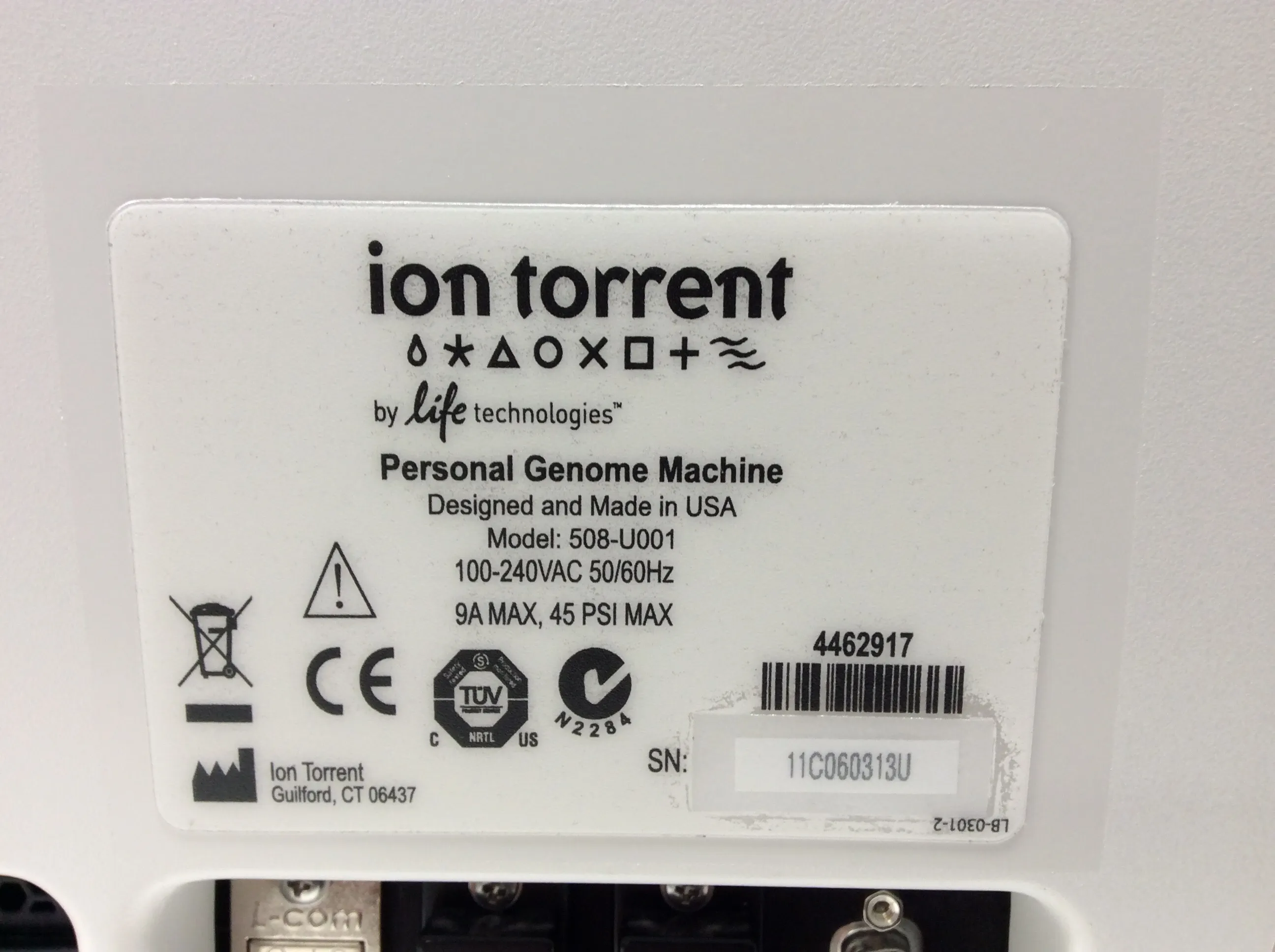 Life Technologies Ion Torrent Personal Genome Machine