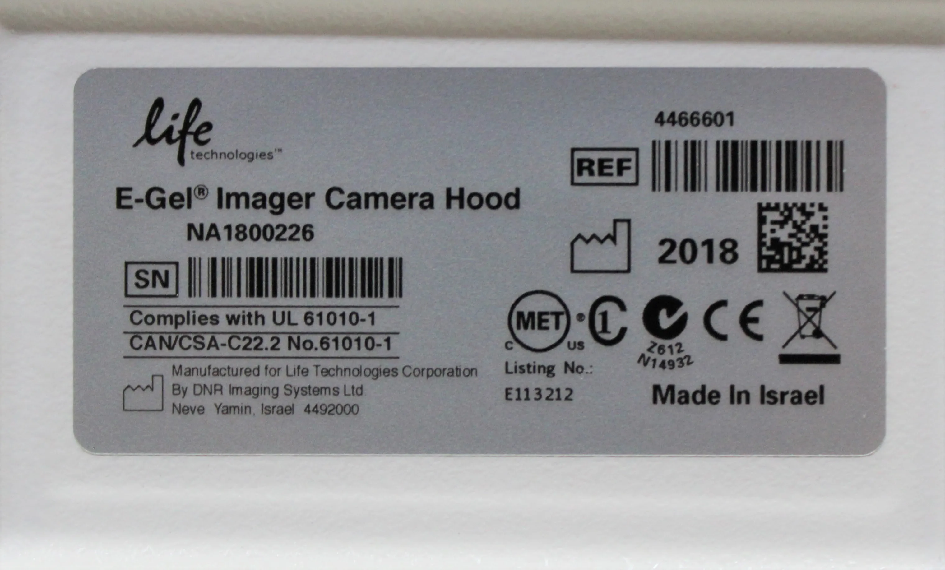 Life Technologies E-Gel Imager 4466603