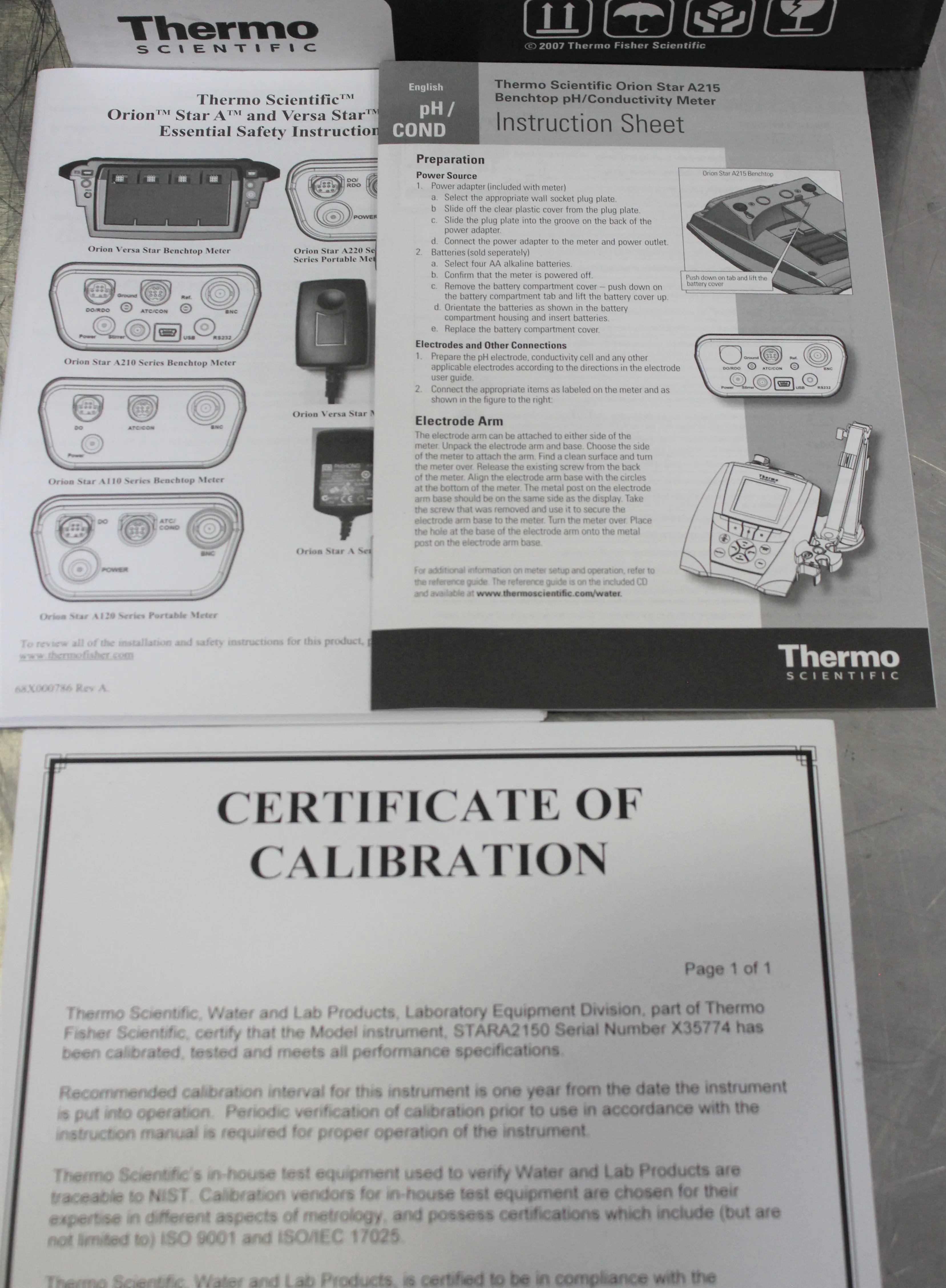 Thermo Scientific Orion Star A215 pH and Conductivity Benchtop Meter