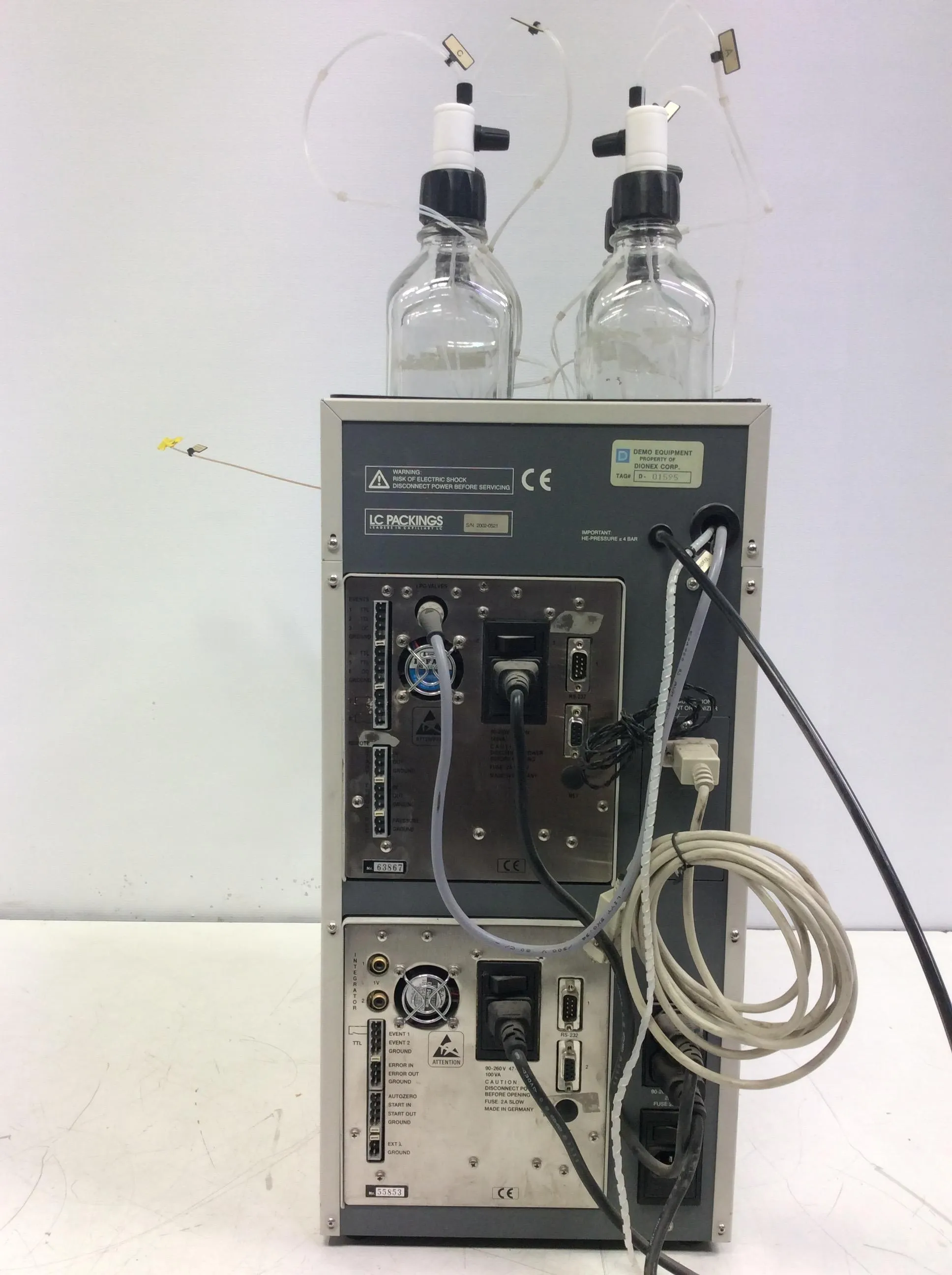 LC Packings UltiMate HPLC System with Glass Solvent Bottles - Fully Integrated Micro-Scale High Performance Liquid Chromatograph