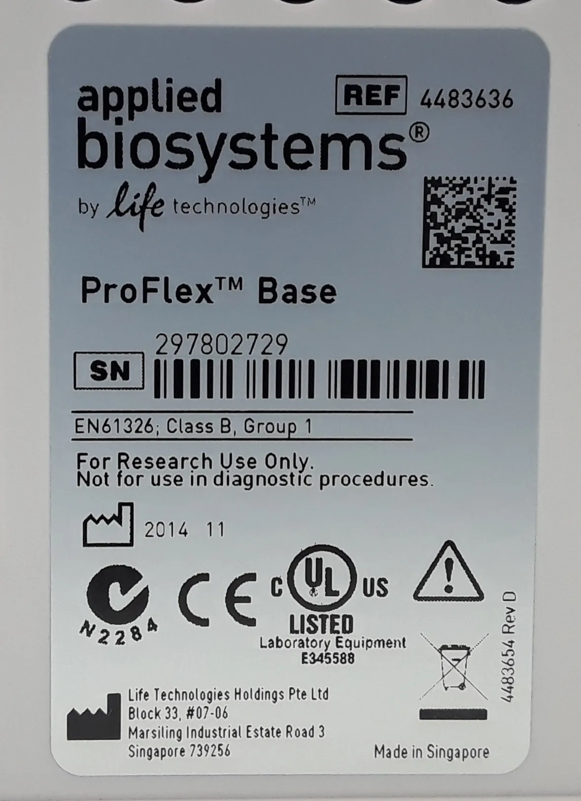 Applied Biosystems 4483636 PCR Thermal Cycler ProFlex Base