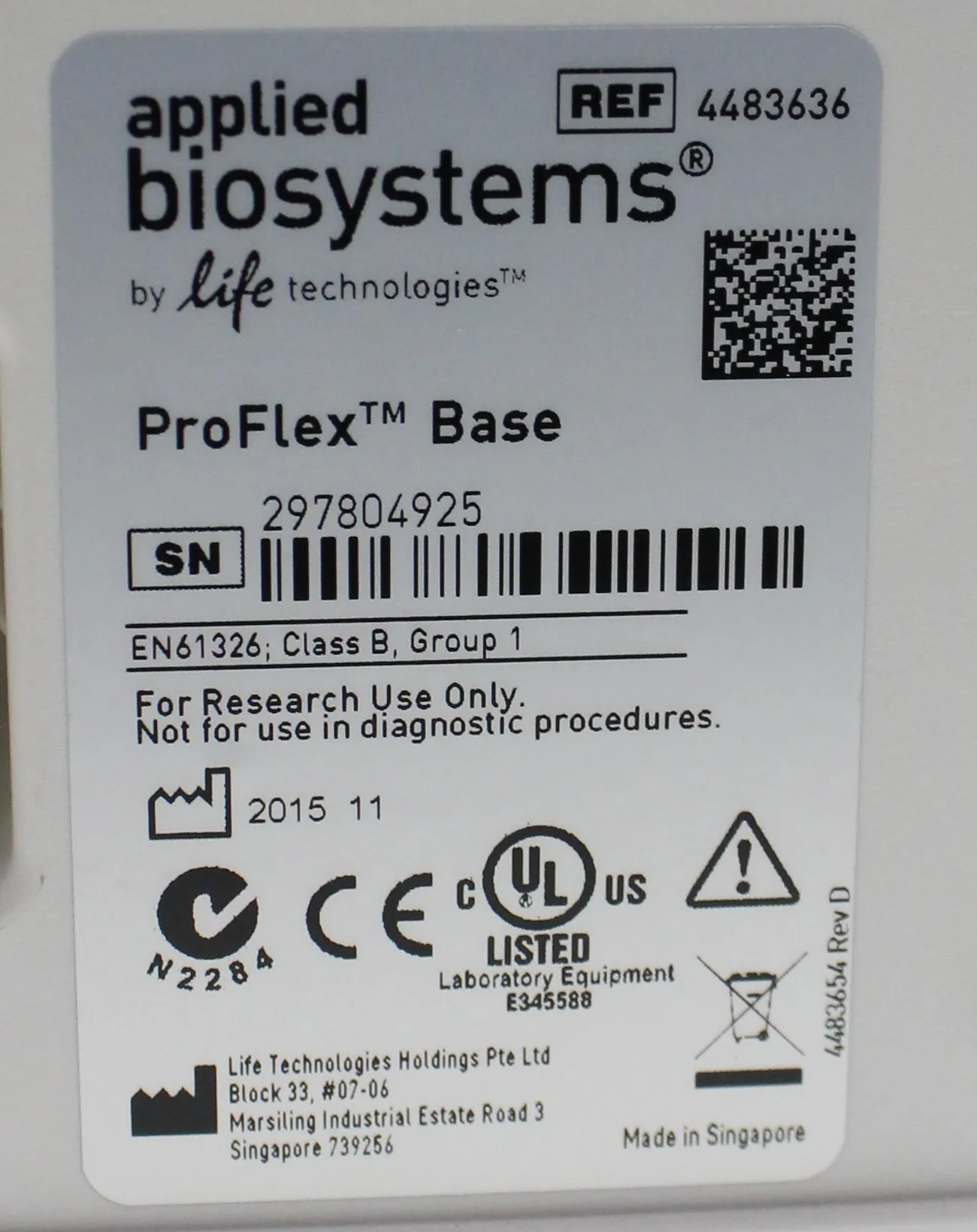 Applied Biosystems Real-Time PCR System 4483636