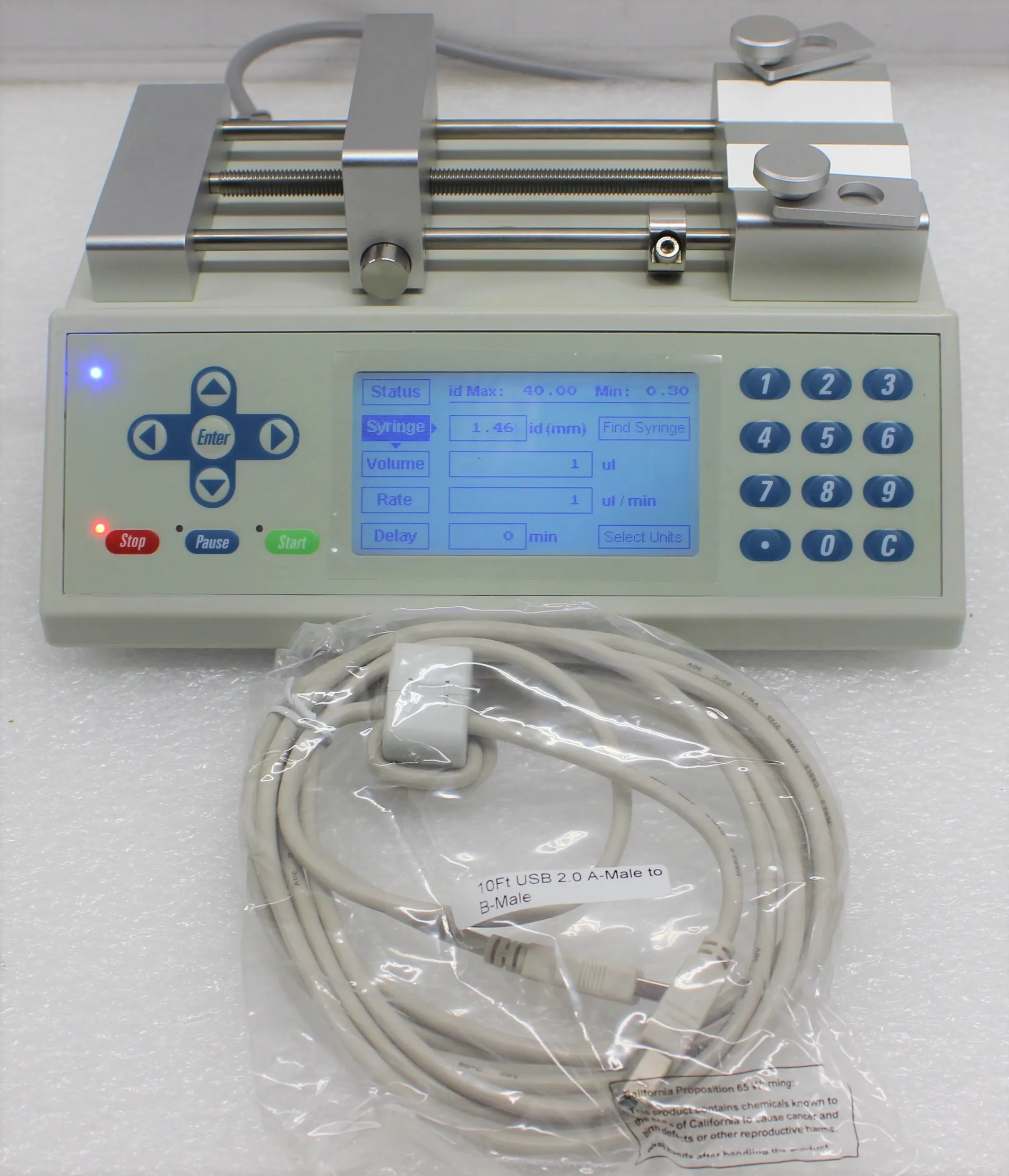 Chemyx F100T2 Syringe Pump, Used, 30-Day Warranty, 100% Parts and Labor