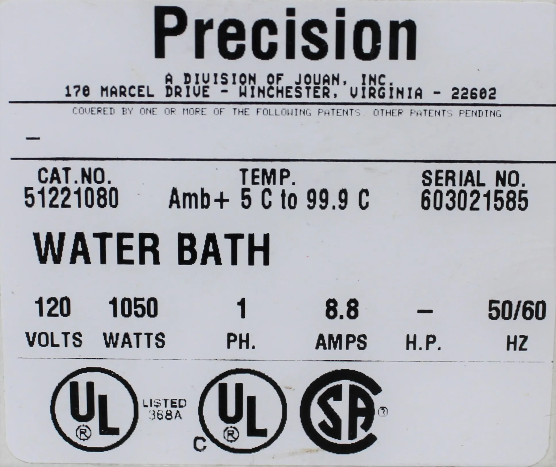 Thermo Precision 2870 Reciprocating Water Bath