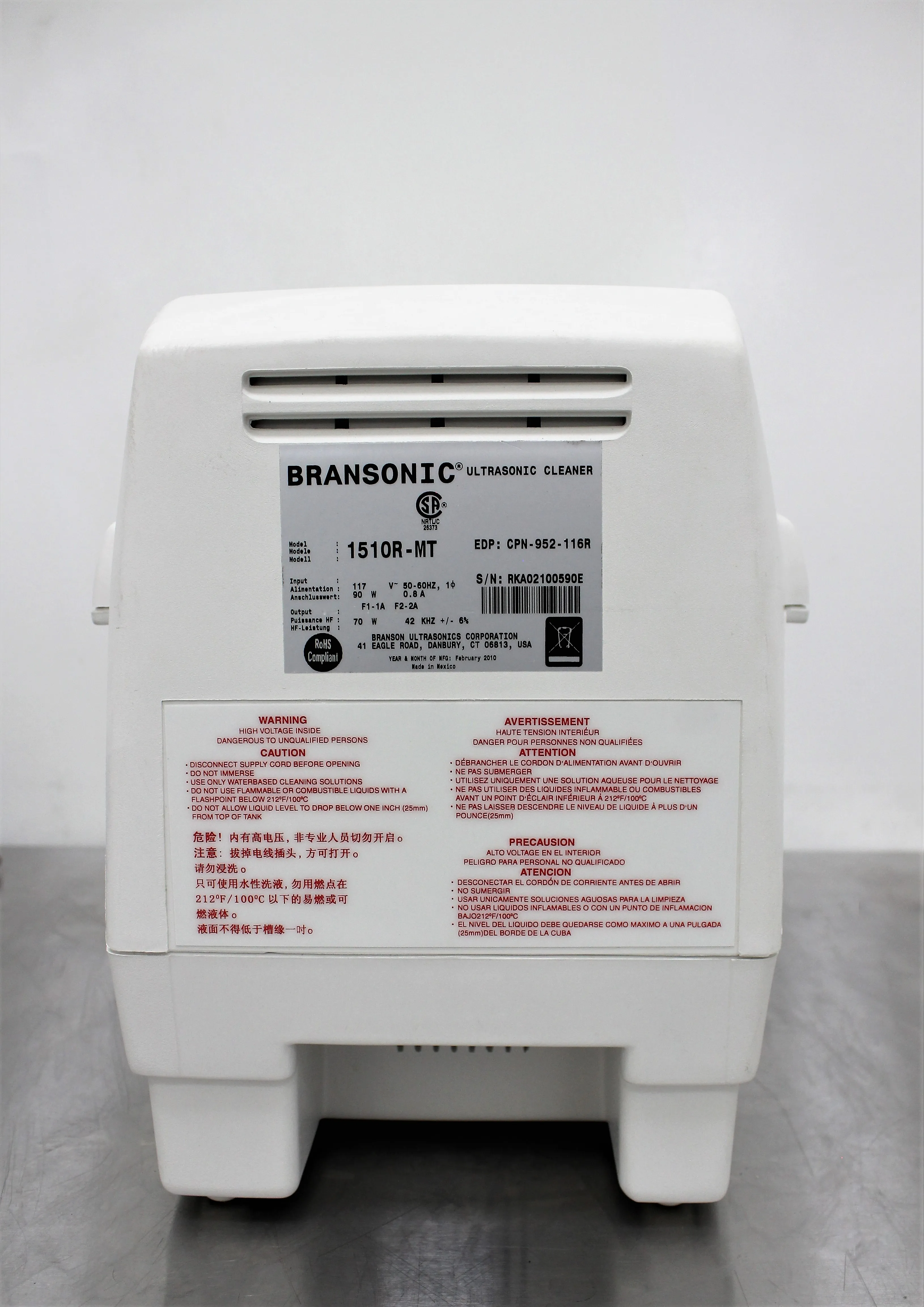 Branson 1510R-MT Ultrasonic Cleaner