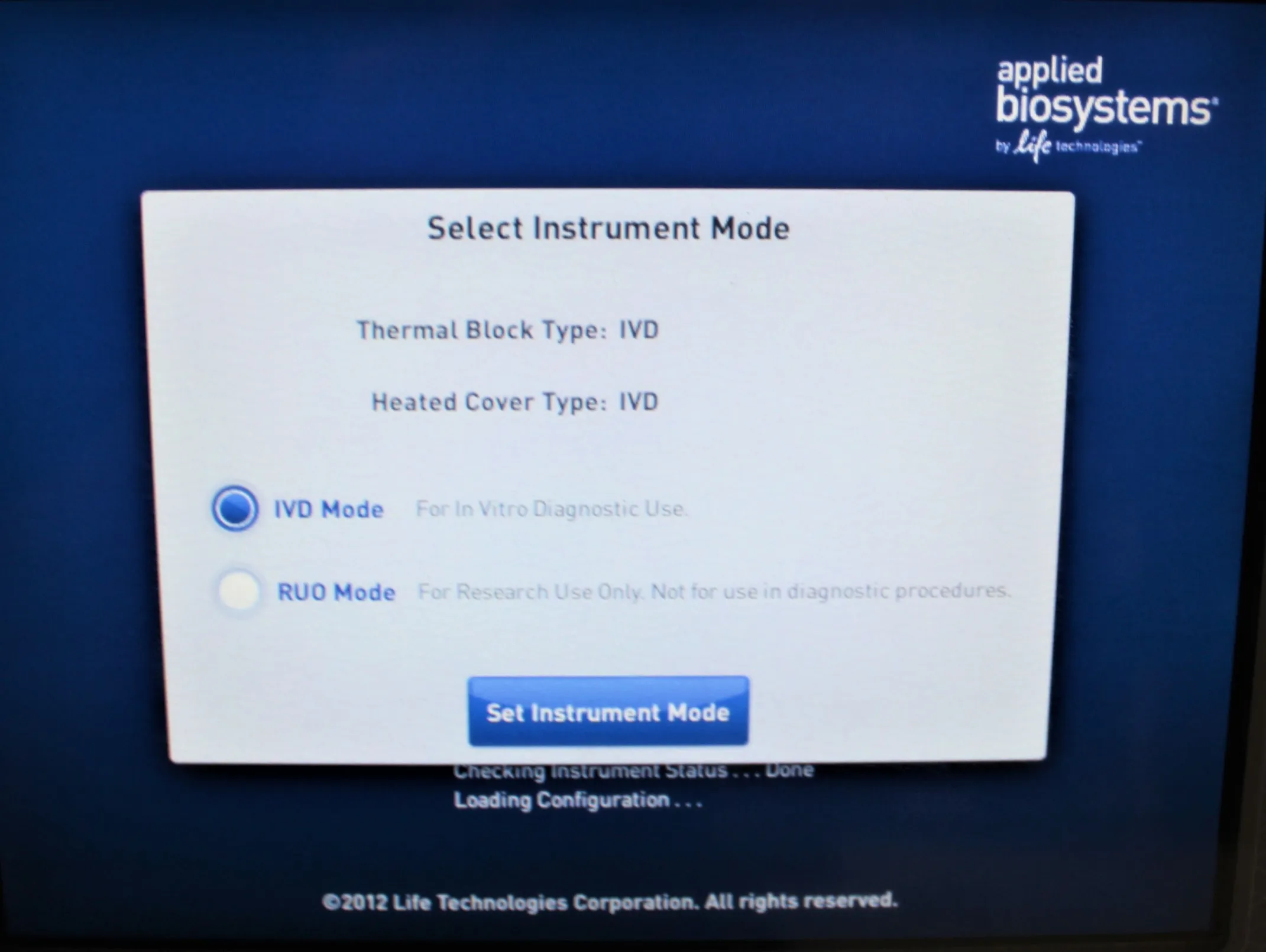 Applied Biosystems QuantStudio Dx Real-Time PCR Instrument 96-Well Fast Block