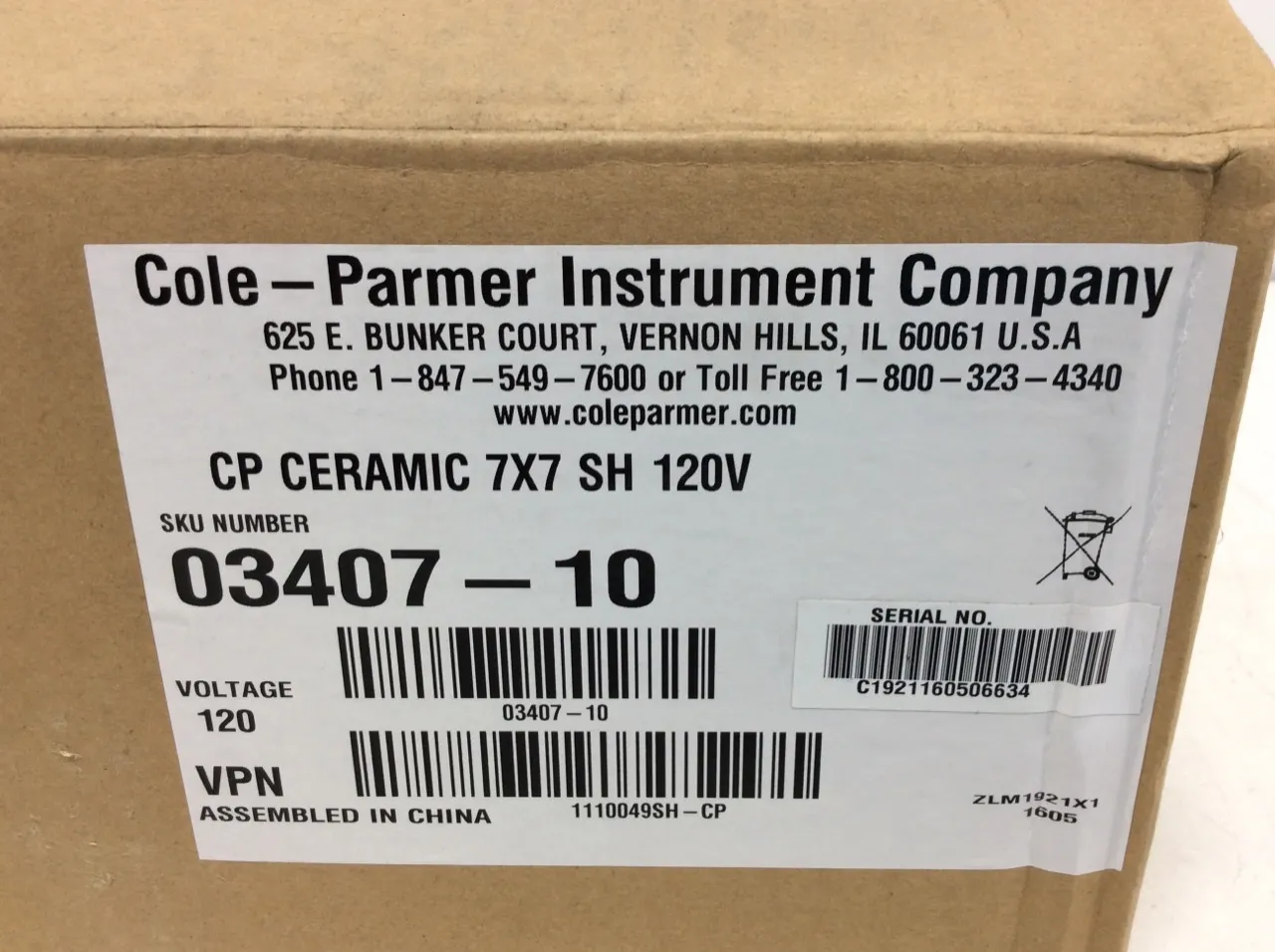 Cole Parmer StableTemp Cat. 03407-10 Heated Stir Plate - New other