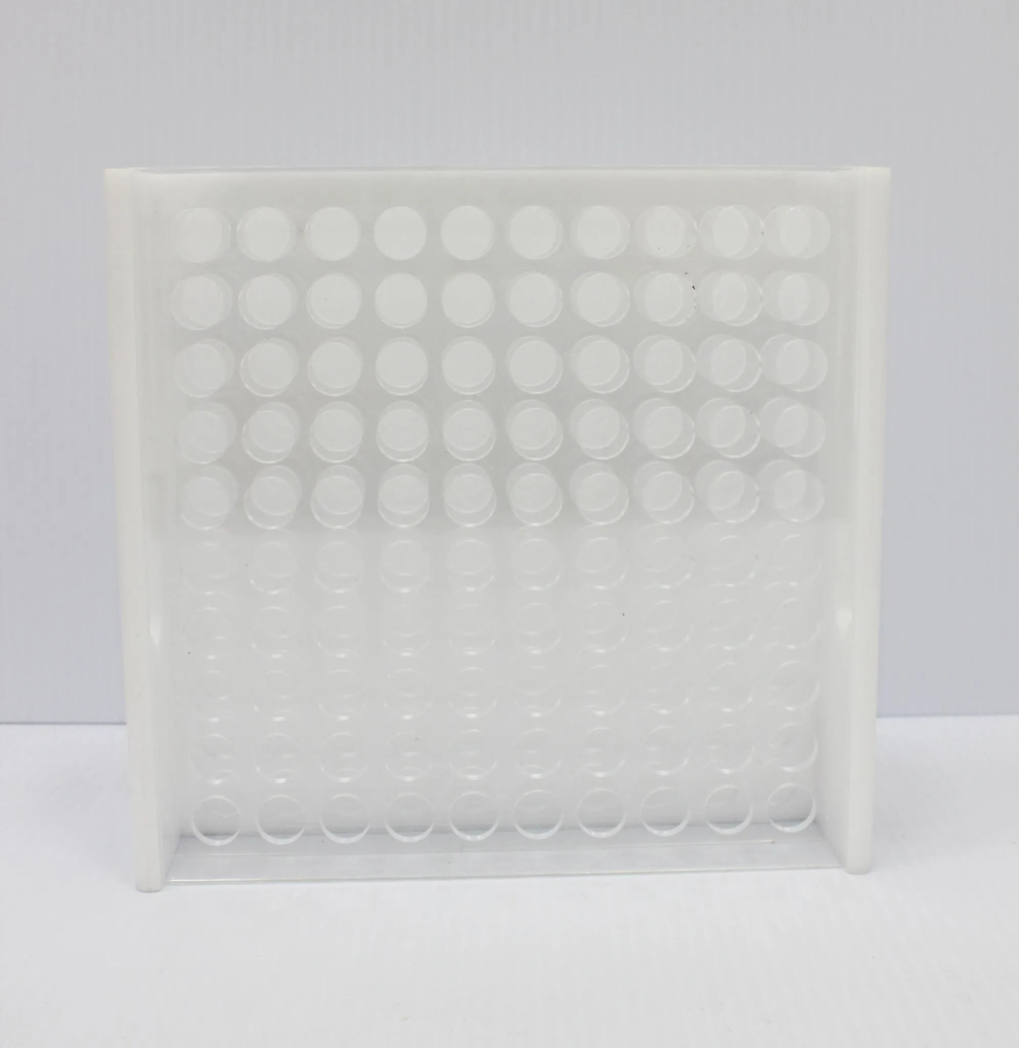 Clear Acrylic Refrigerator-Freezer Microcentrifuge Tube Storage Rack, 100 place