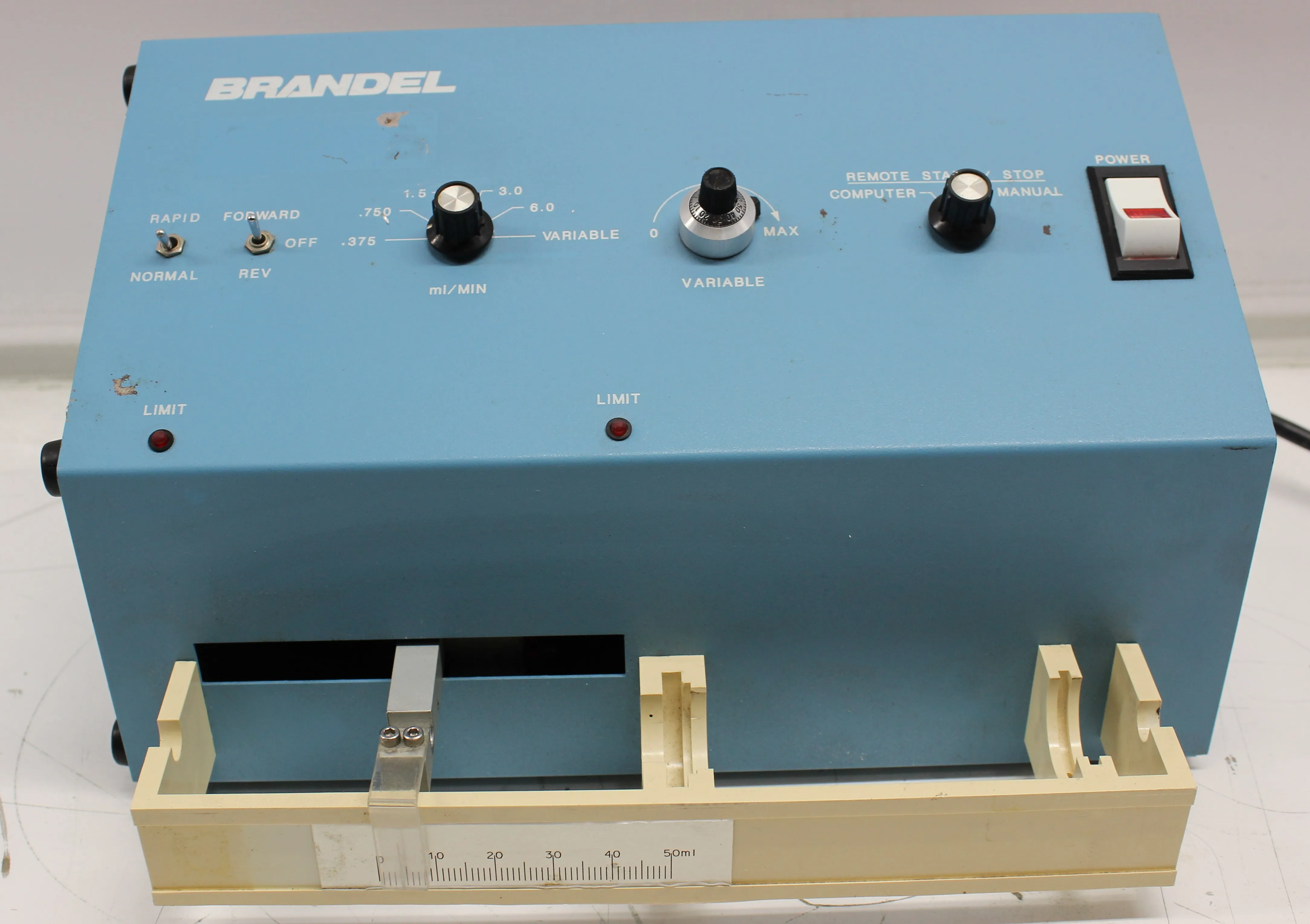 Brandel SYR-101 Syringe Pump 120V 60Hz US - R Class 3 - Service Used AS-IS