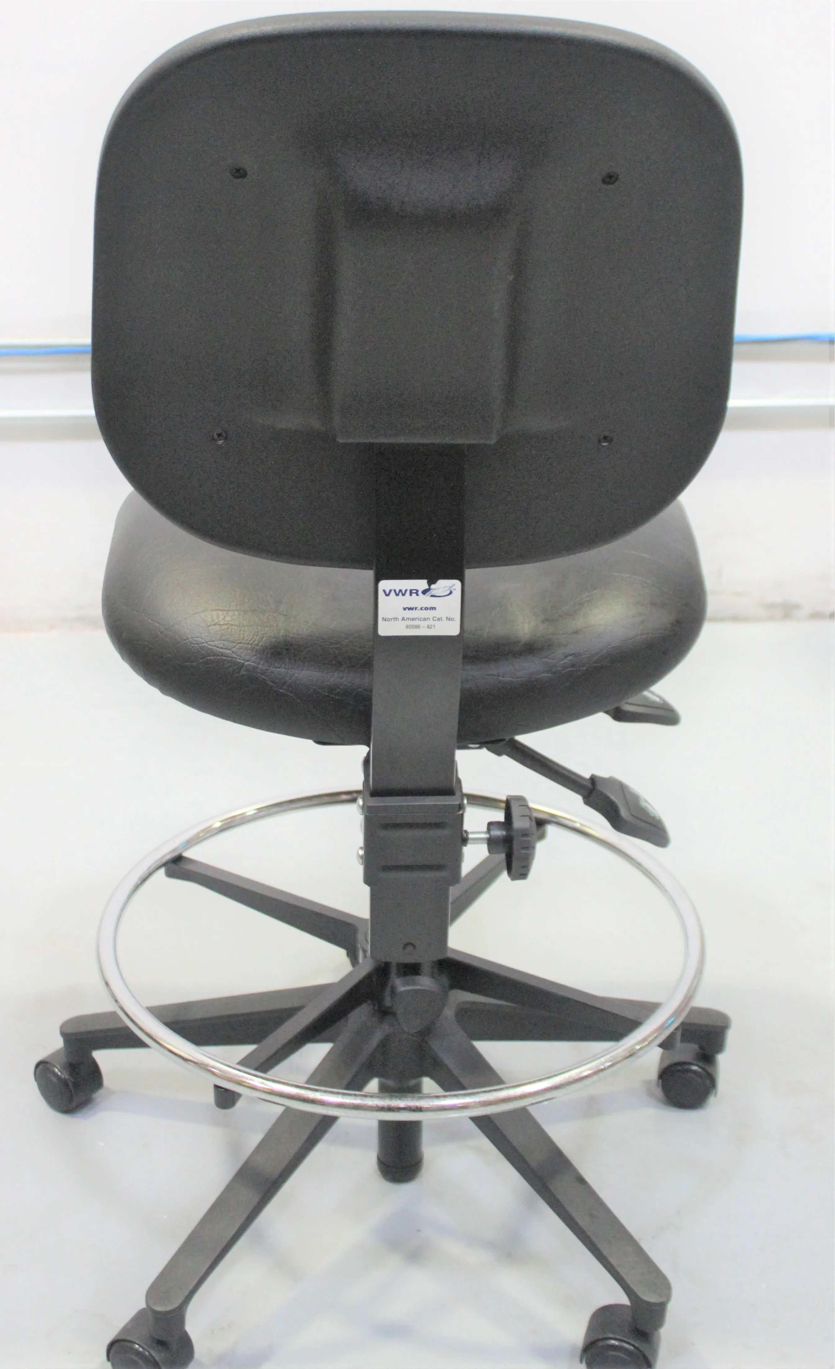 VWR VDLC-H High Bench Height Vinyl Chair with Pneumatic Seat Adjustment