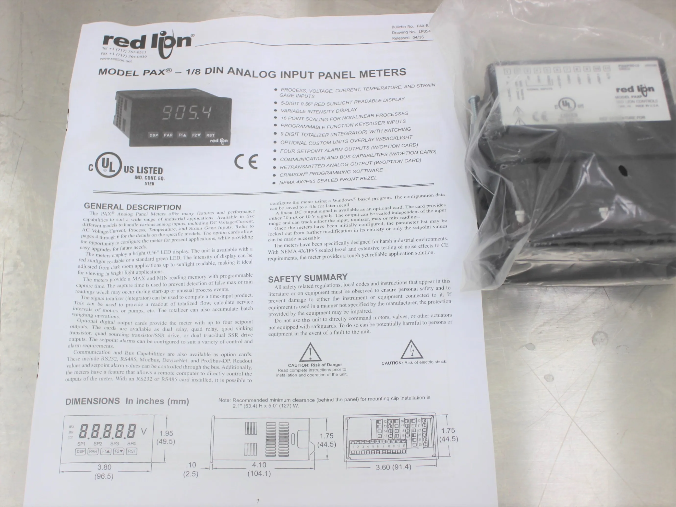 Red Lion PAXP0010 Laboratory Meter