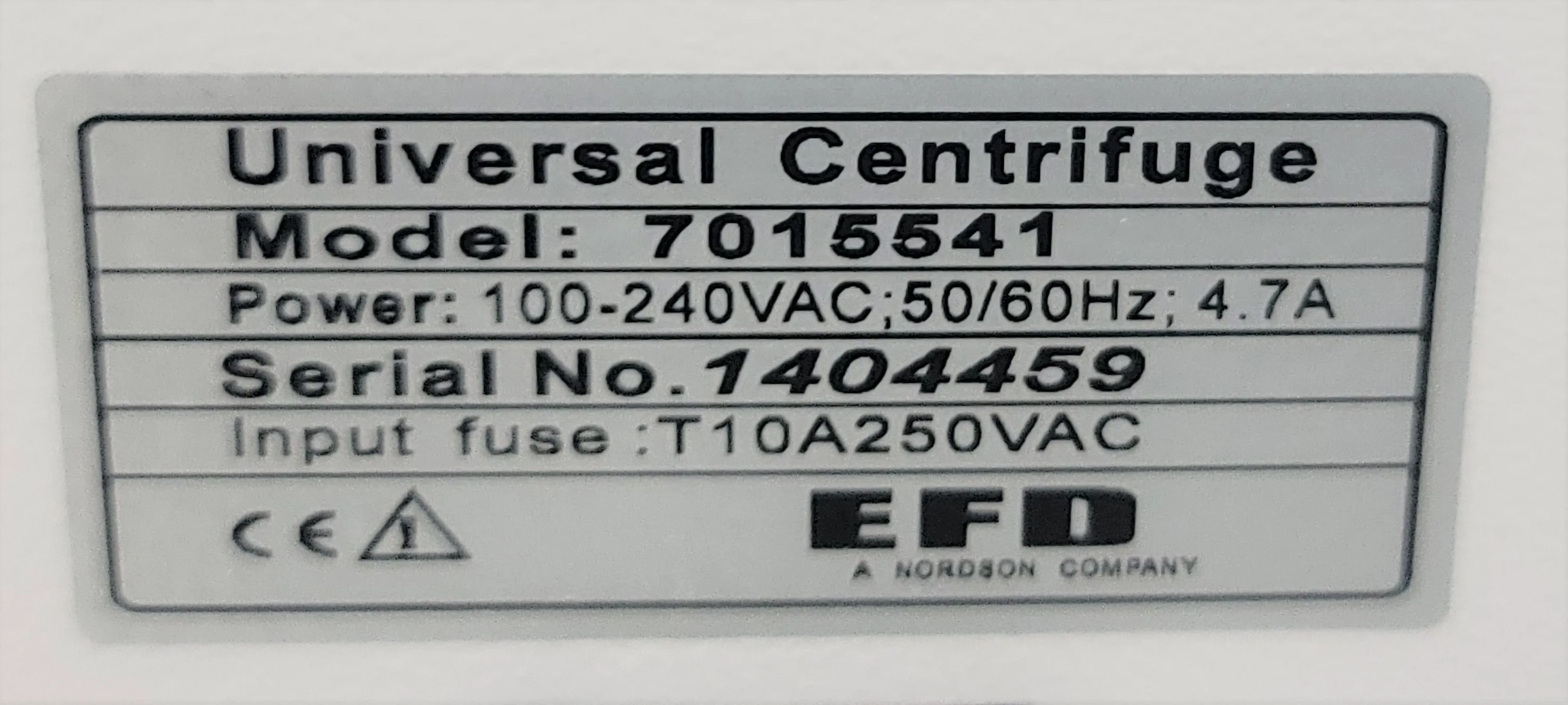 Nordson EFD ProcessMate 5000 Universal Centrifuge - Laboratory Equipment