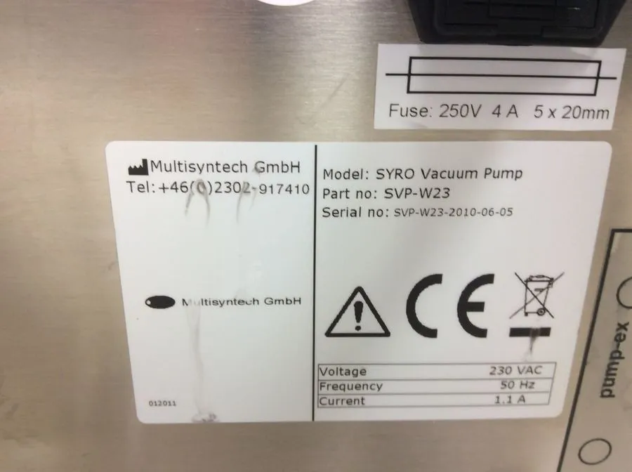 MultiSynTech Syro II Peptide Synthesizer W/ Computer and Software