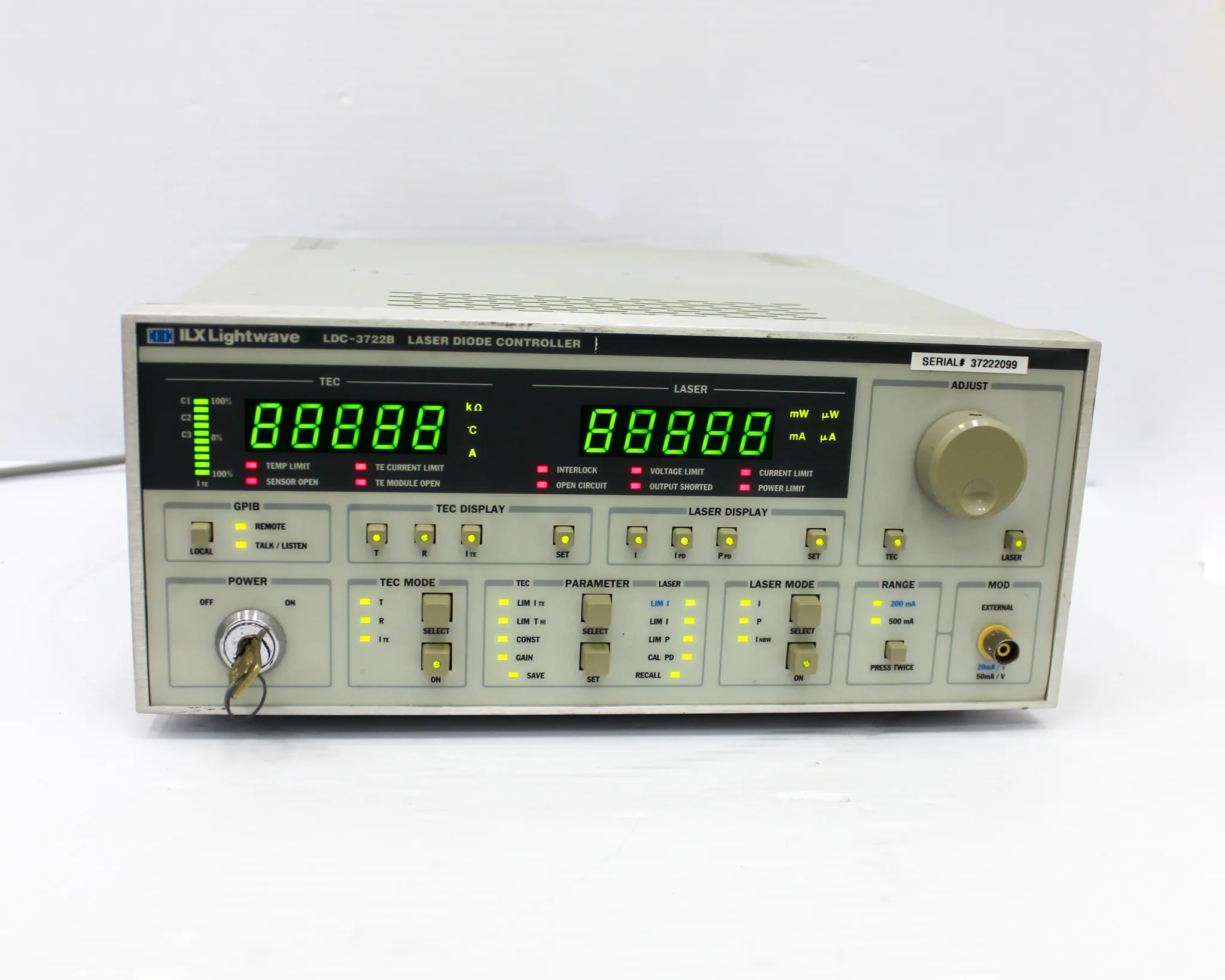 ILX Lightwave LDC-3722B Laser Diode Controller 200/500mA