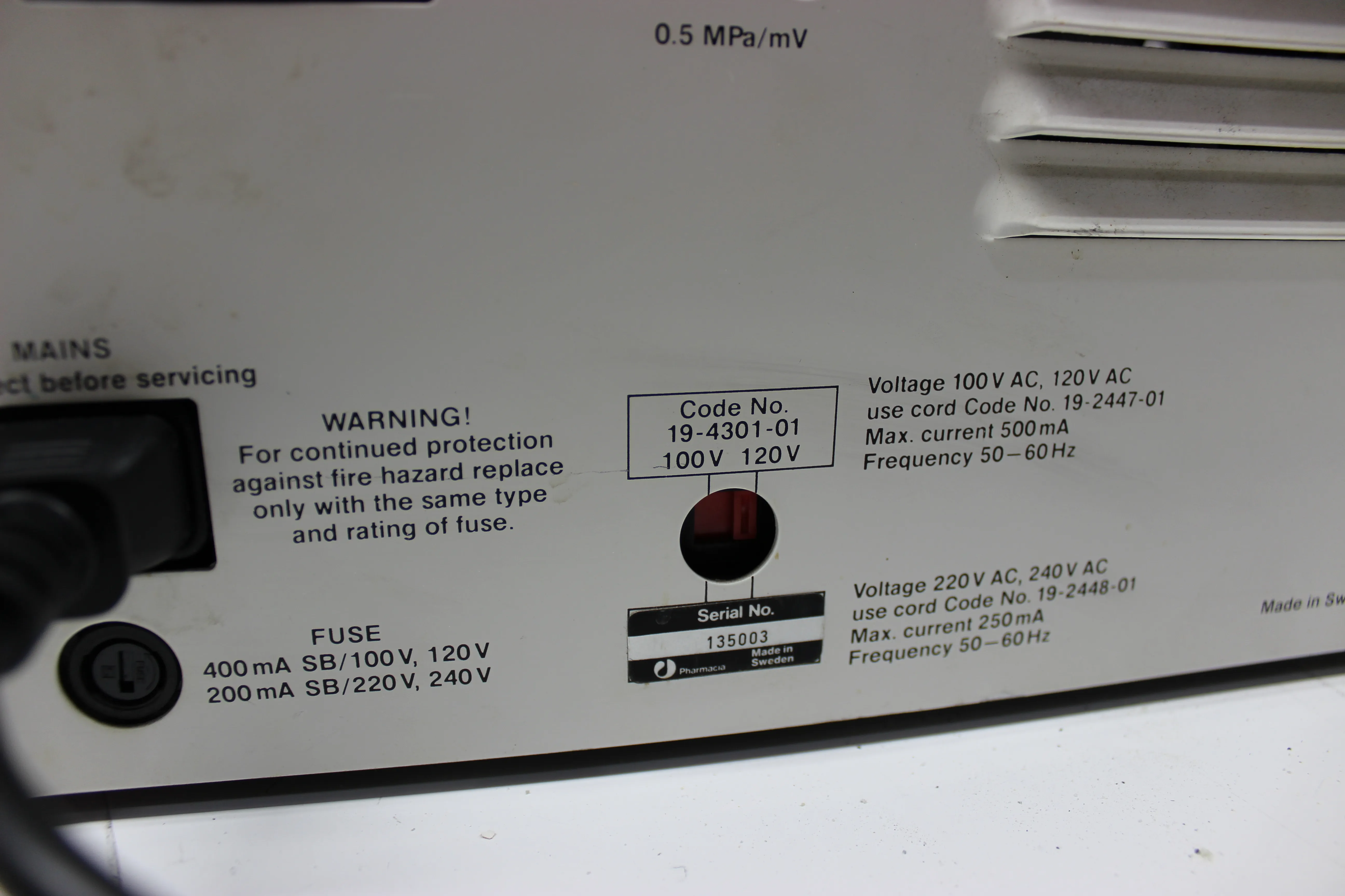 Pharmacia Pump P-500 Liquid Chromatography Laboratory Pump