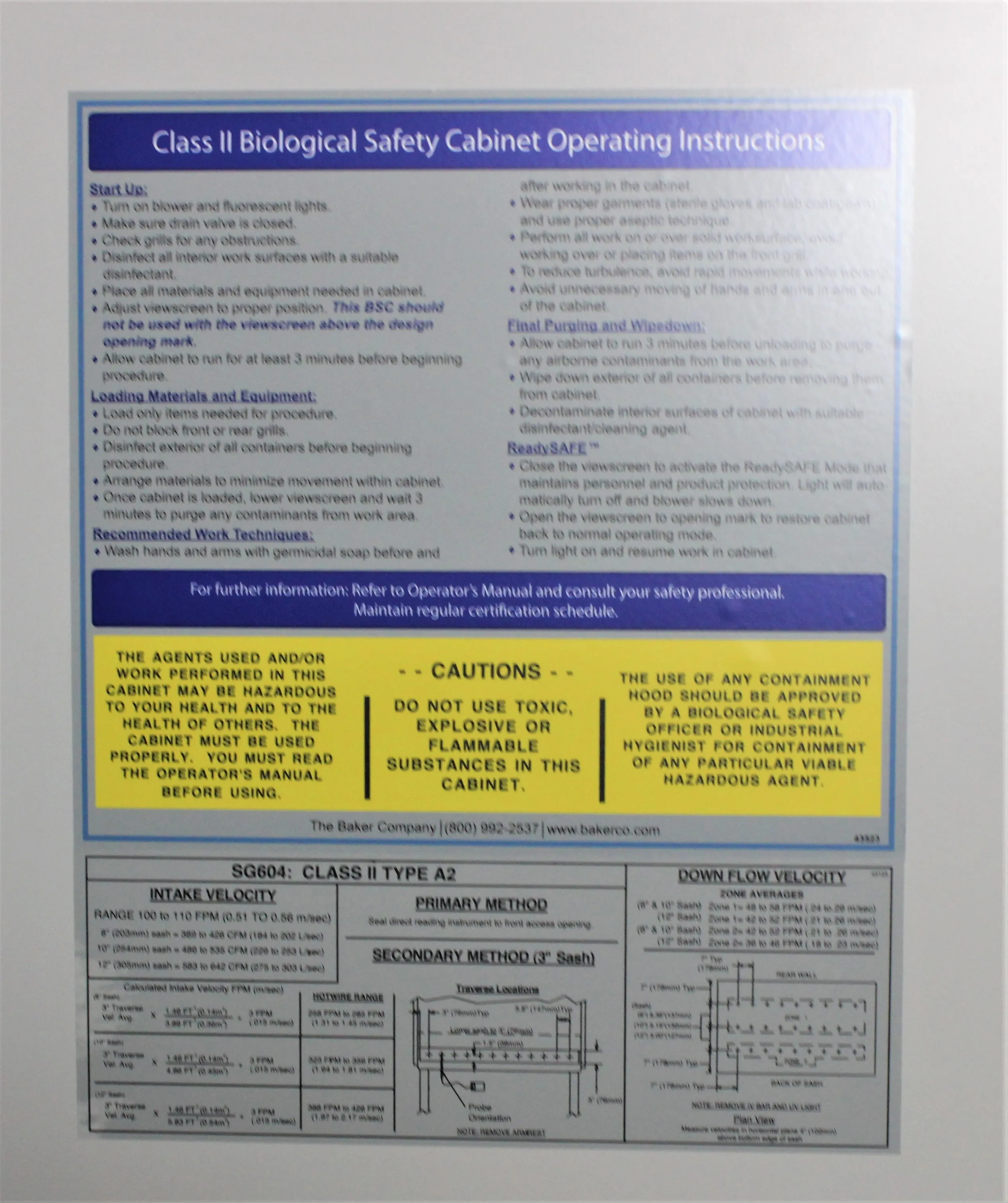 Baker SterilGARD e3 SG604 Biosafety Cabinet, New, 30-Day Warranty