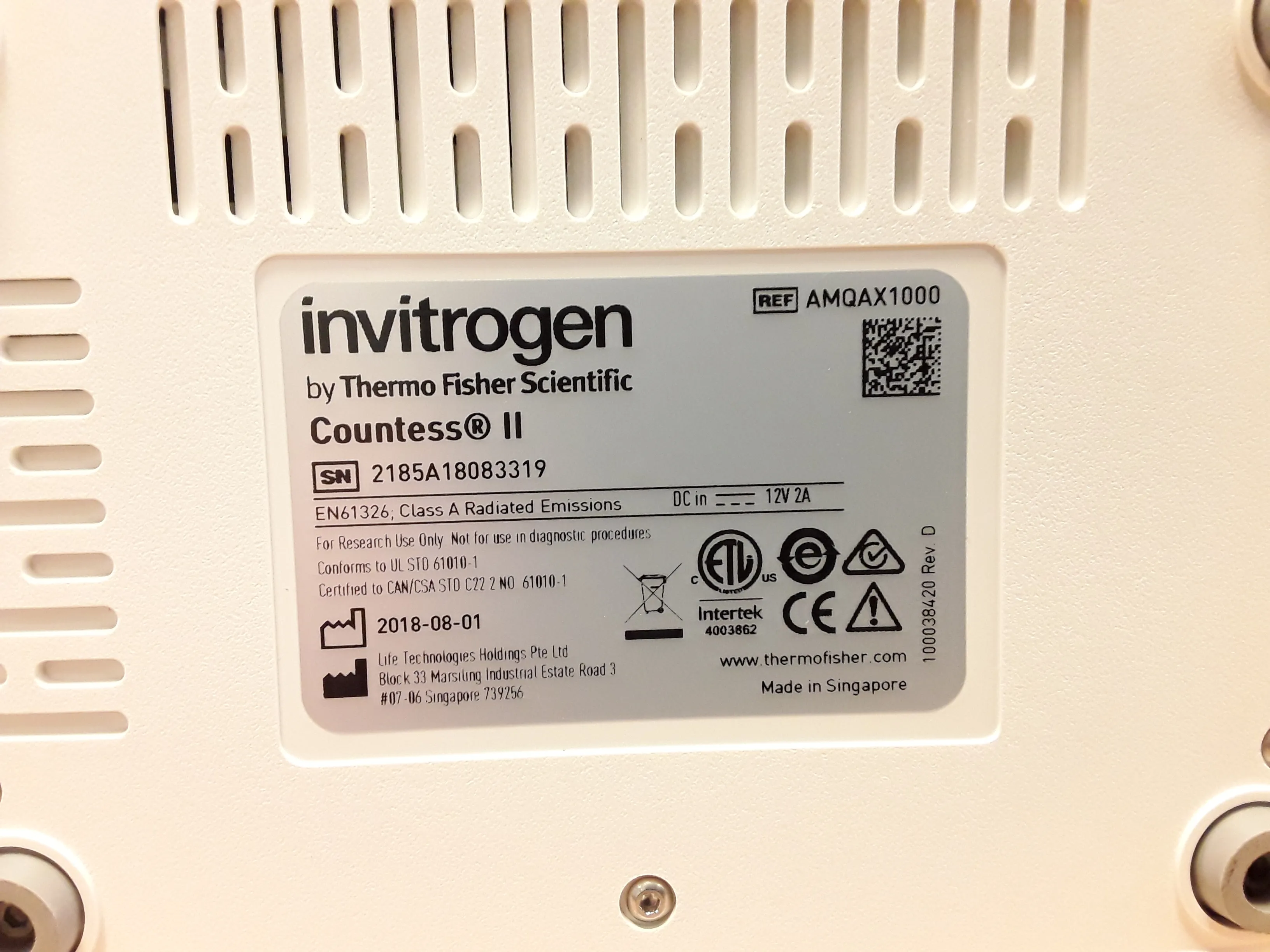 Invitrogen Countess II FL Automated Cell Counter