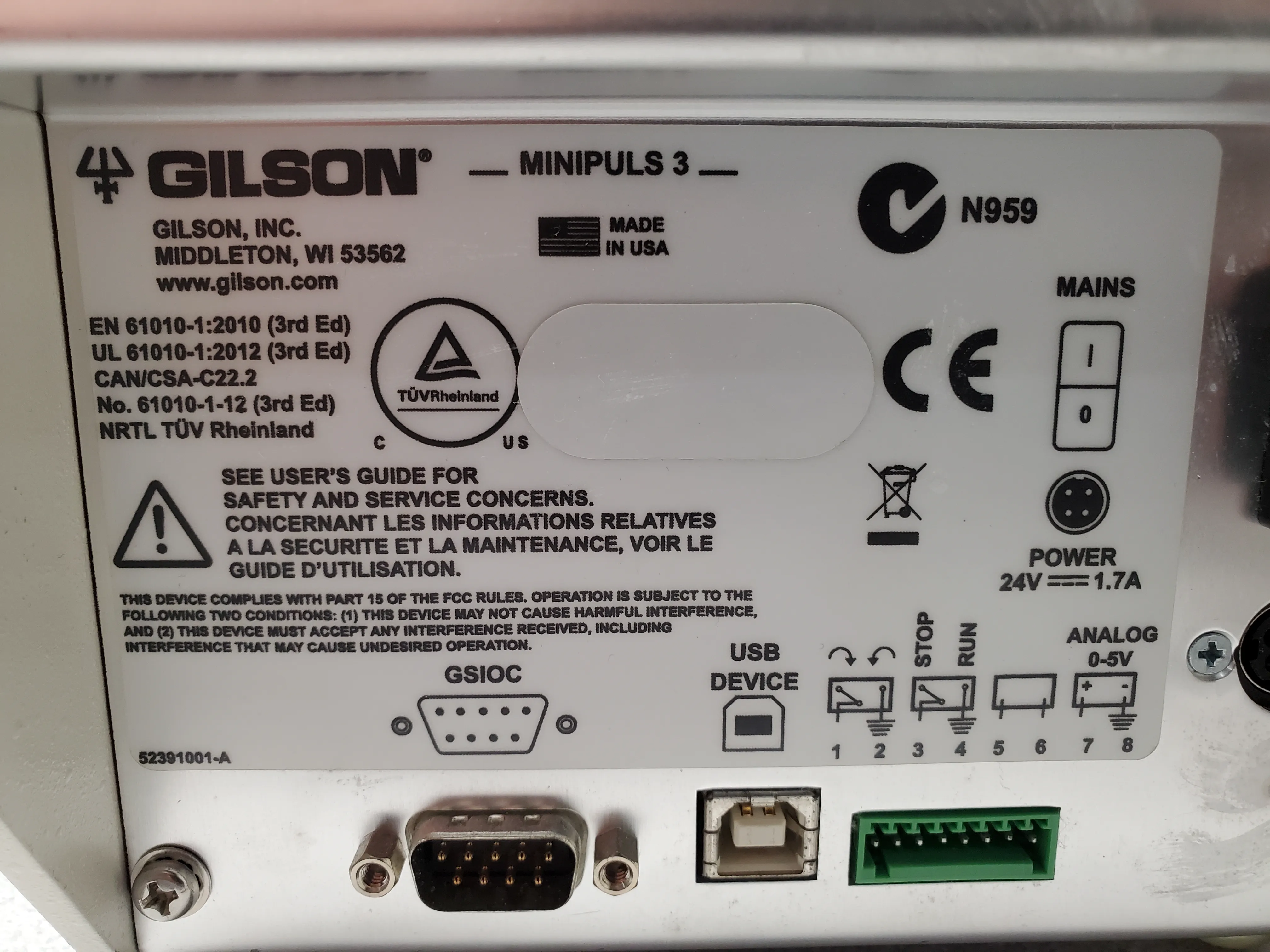 Gilson Minipuls 3 Peristaltic Pump G (Good)