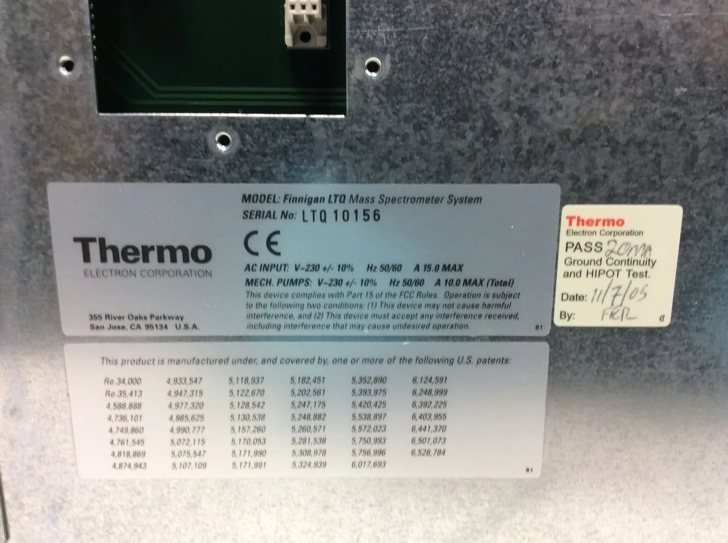 Thermo LTQ Mass Spectrometer System LTQ XL Upgrade