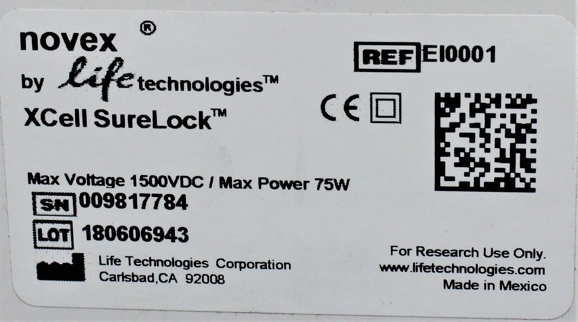 Invitrogen XCell SureLock Mini-Cell Protein Gel Electrophoresis System EI0001