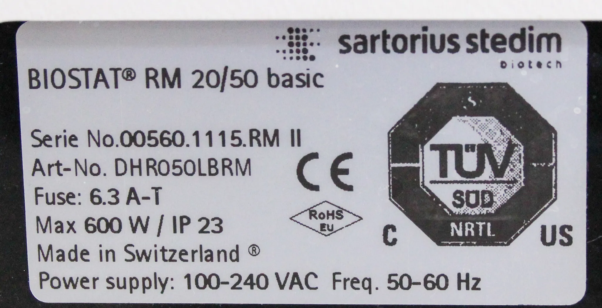 Sartorius Stedim Biostat B Bioreactor Controller w/ Dual Wave Rocker RM 20/50