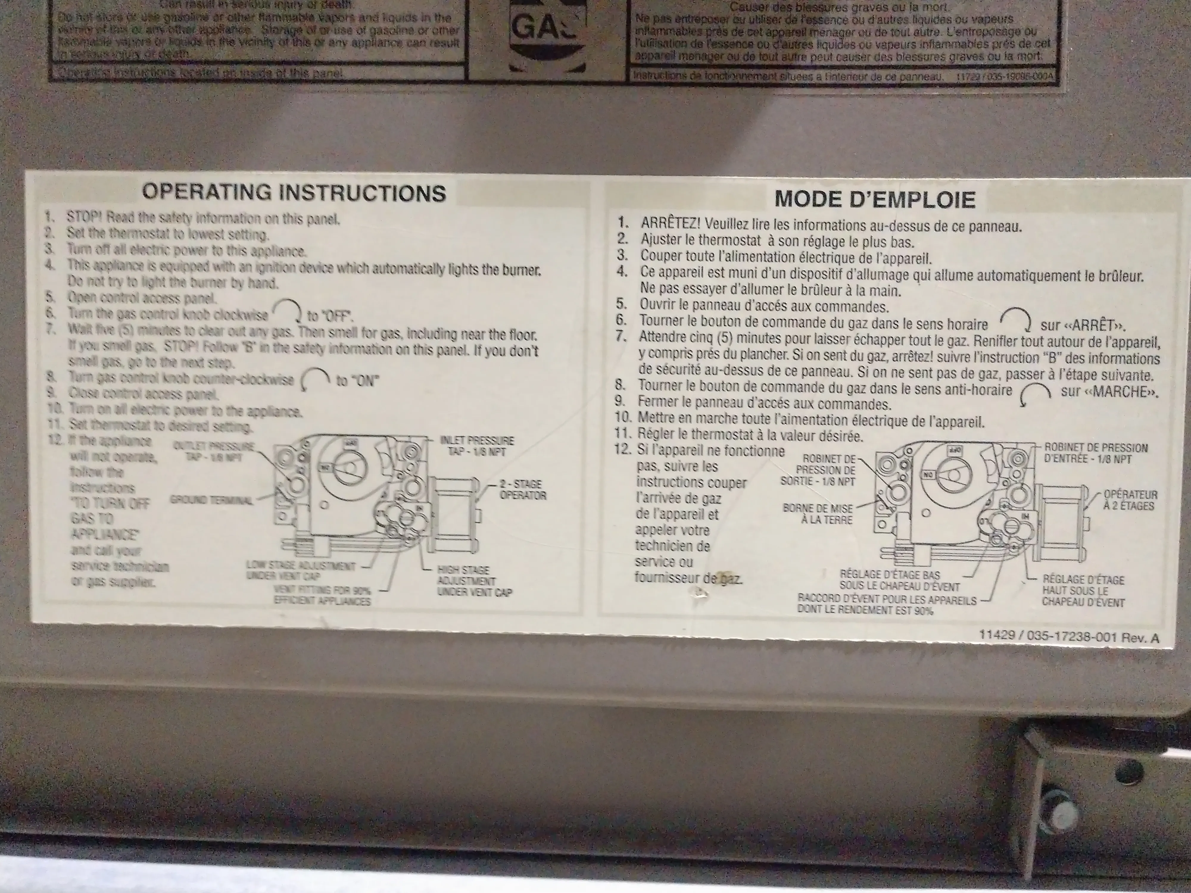 Johnson Controls Forced Air Furnace with Cooling JI2ZFS20S4AZZ50001A