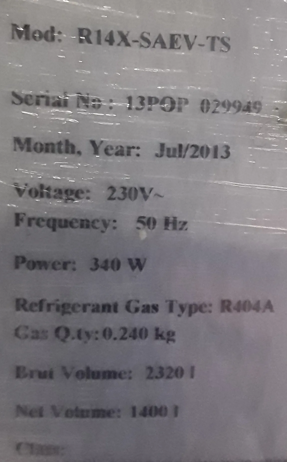 Thermo Fisher R14X-SAEV-TS General Purpose Refrigerator