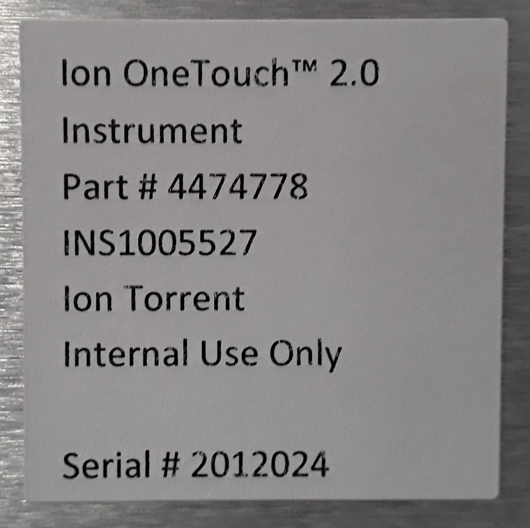 Ion OneTouch 2 Instrument - DNA Sequencer Model INS1005527 by Ion Torrent