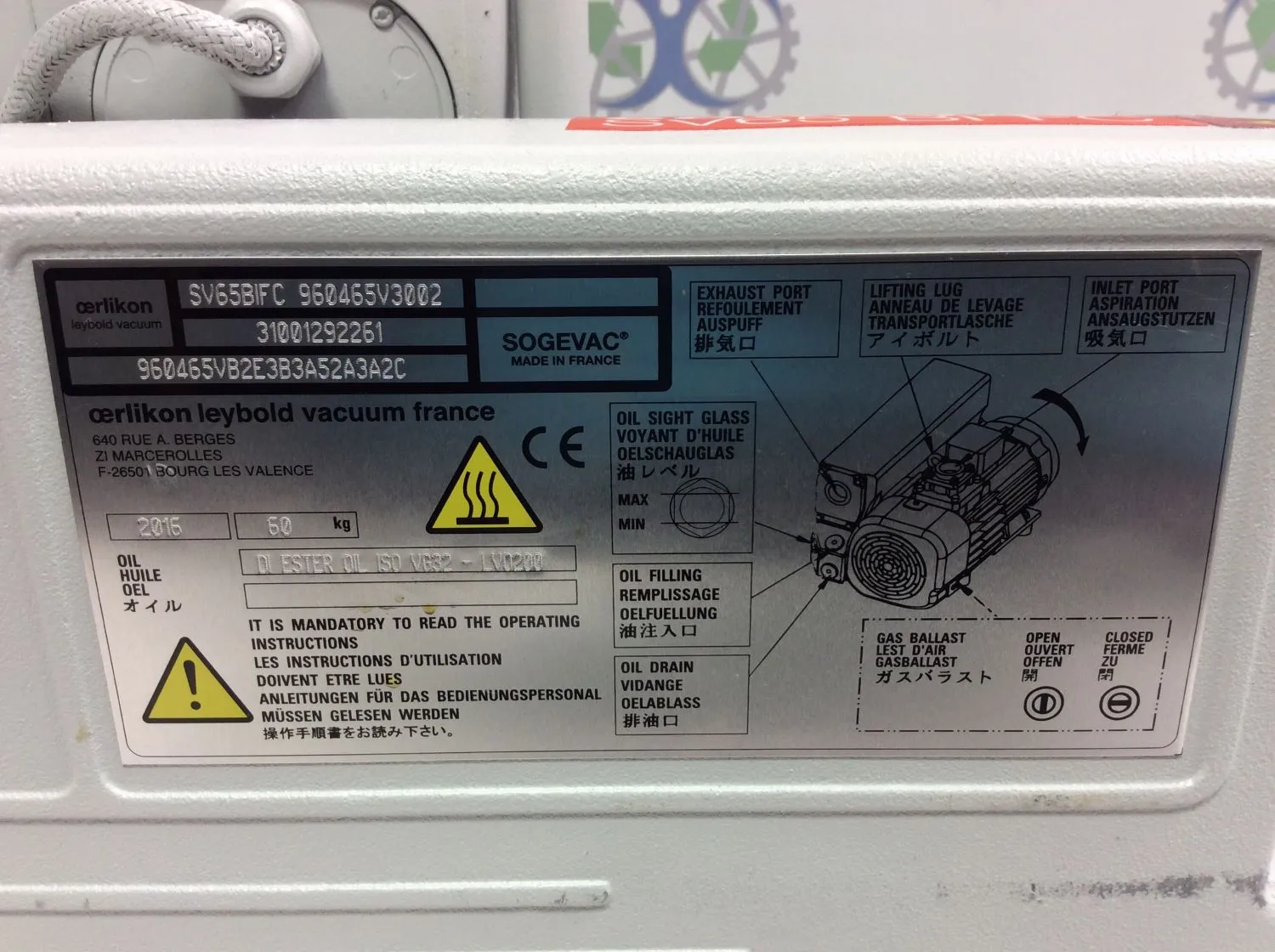 Sogevac SV65 BI FC Vacuum Pump