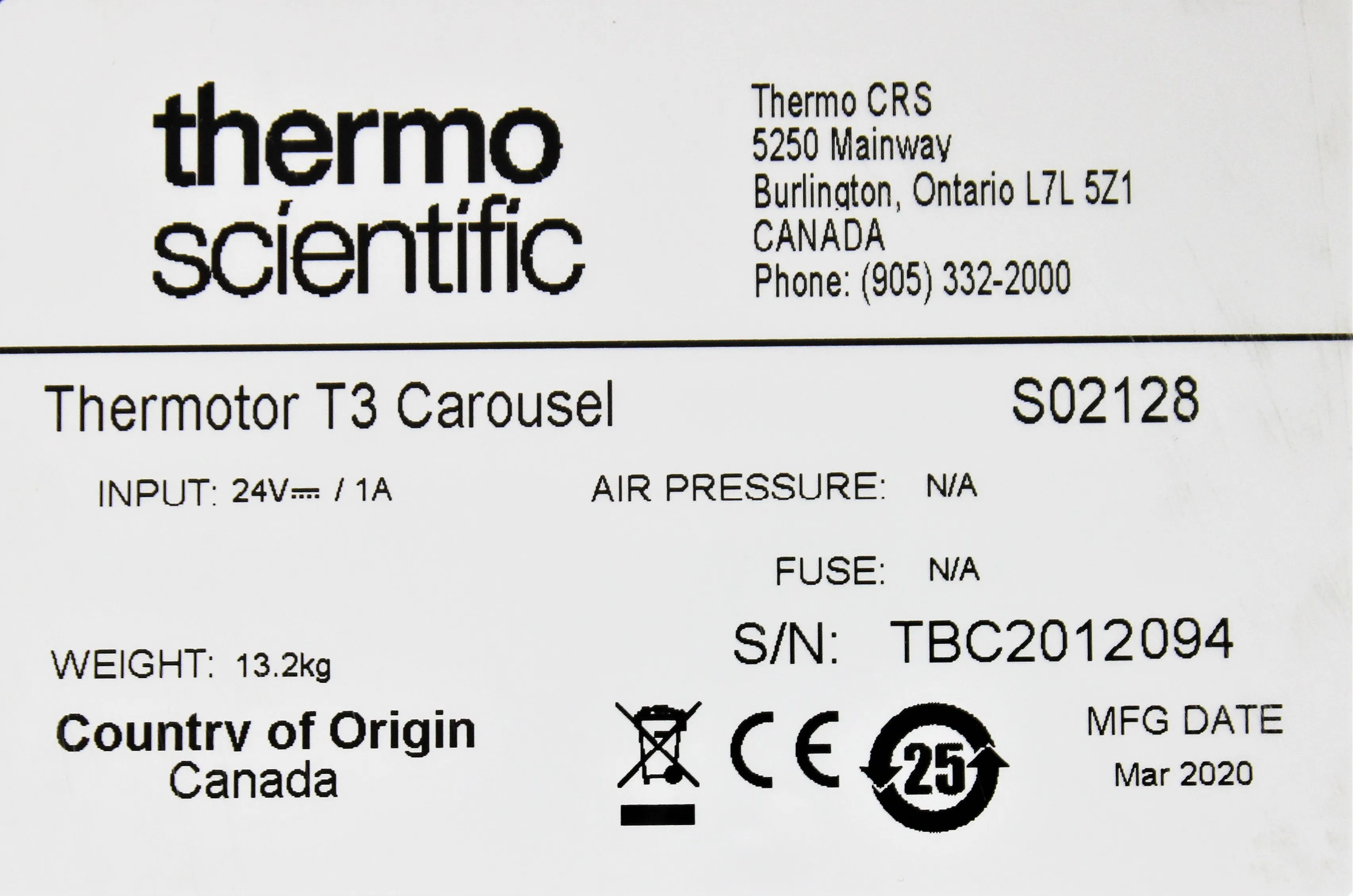 Thermo Scientific T3 Microplate Thermotor CarouselS02128